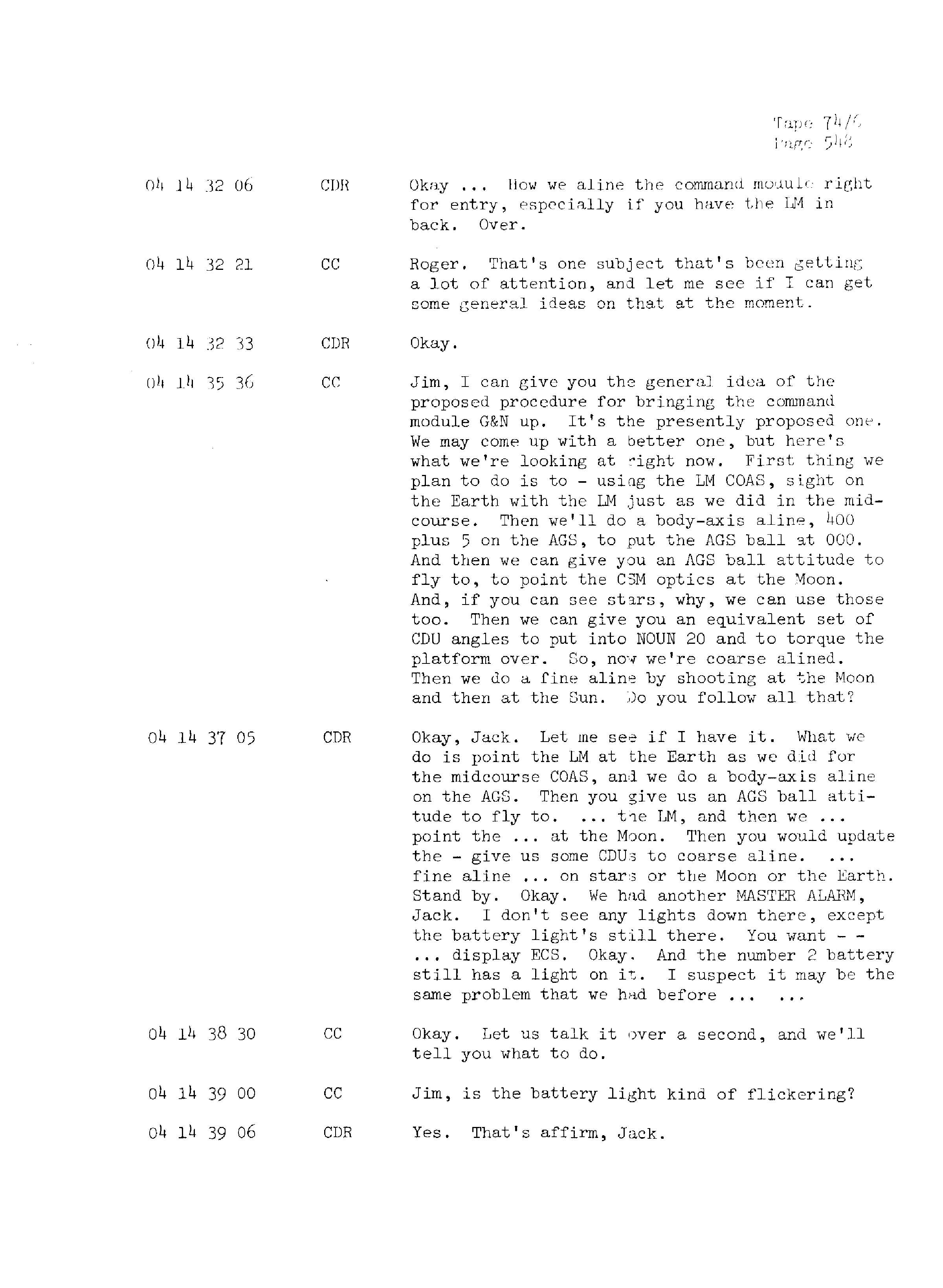 Page 555 of Apollo 13’s original transcript