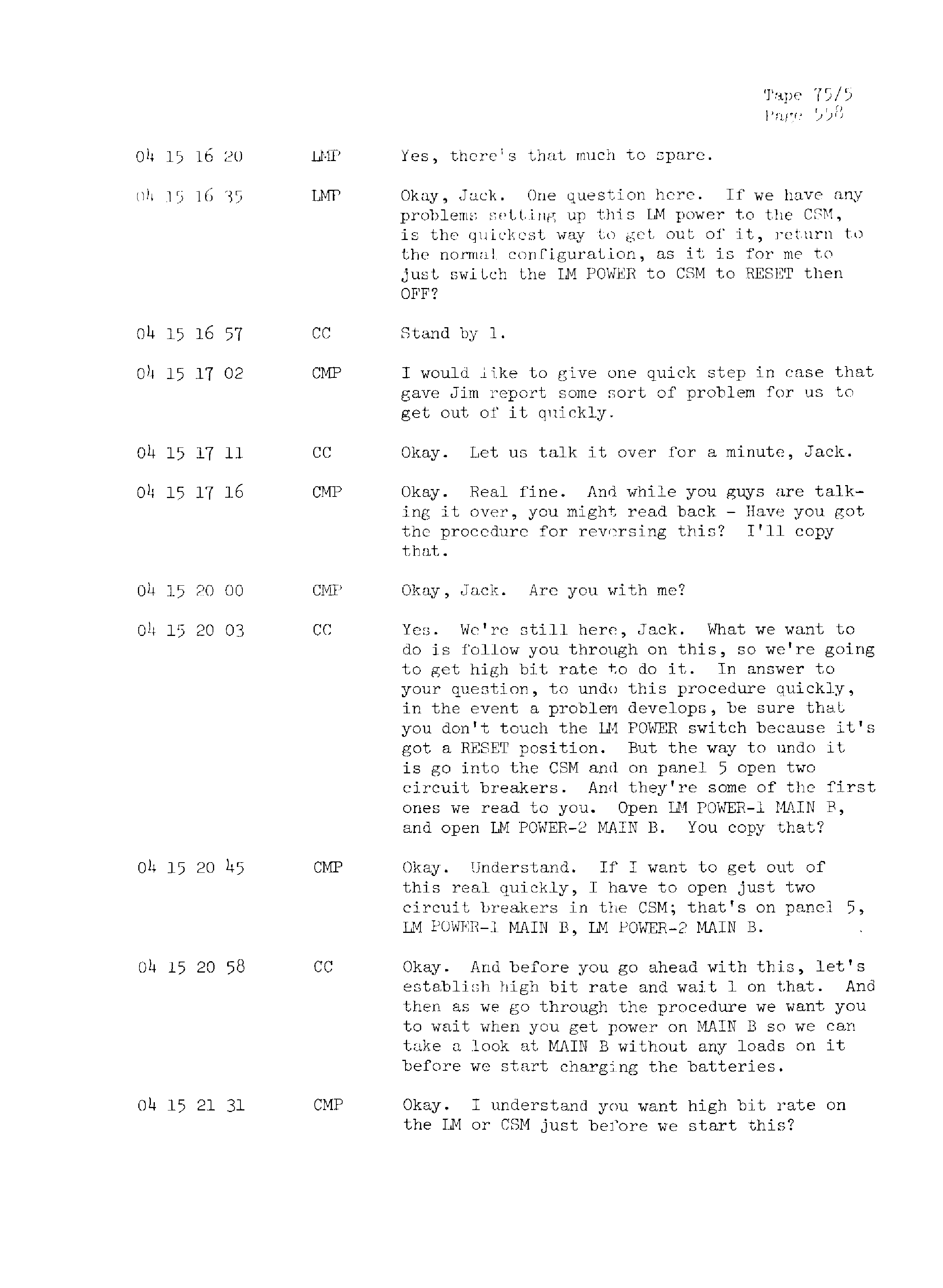 Page 565 of Apollo 13’s original transcript