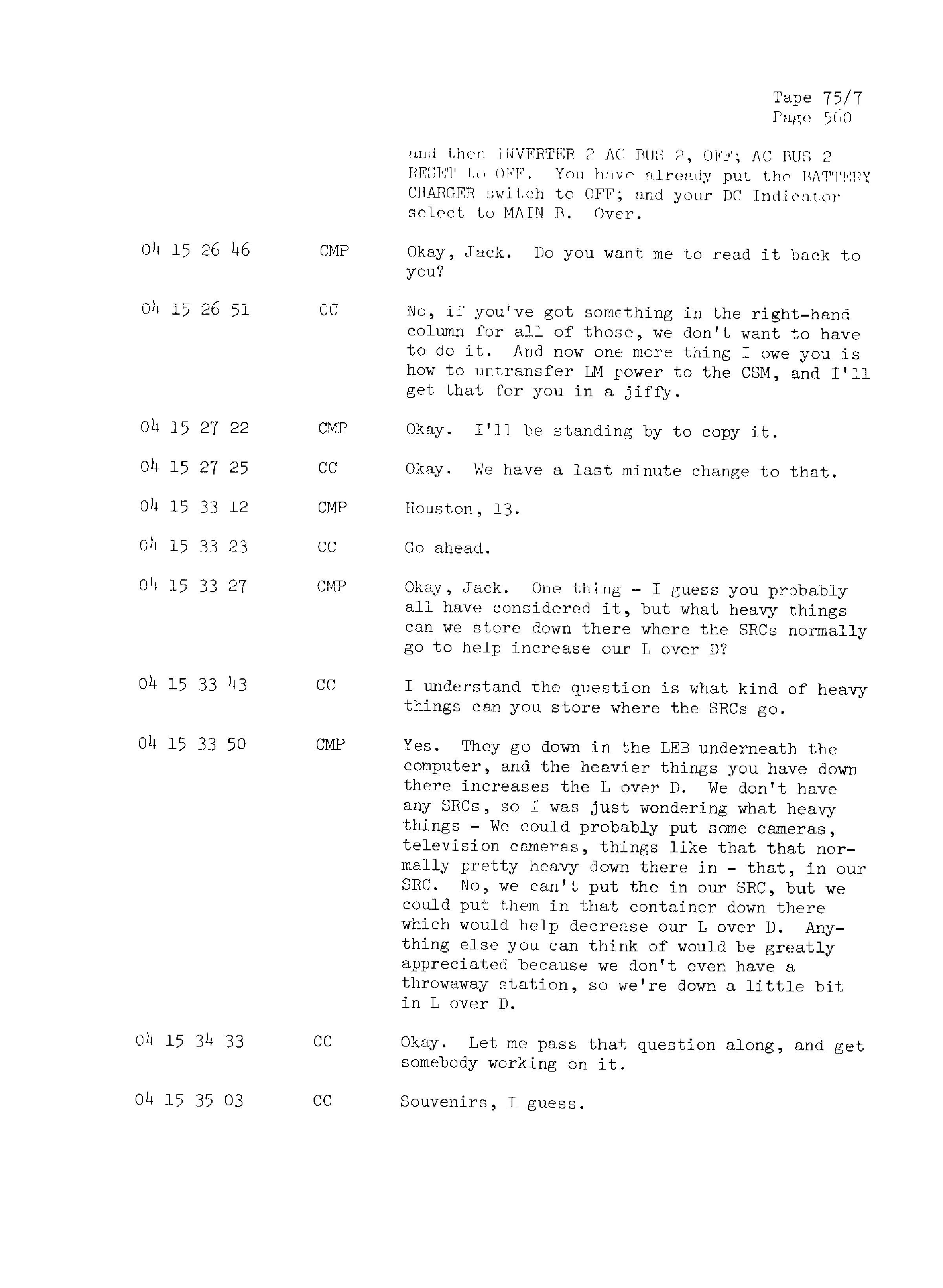 Page 567 of Apollo 13’s original transcript