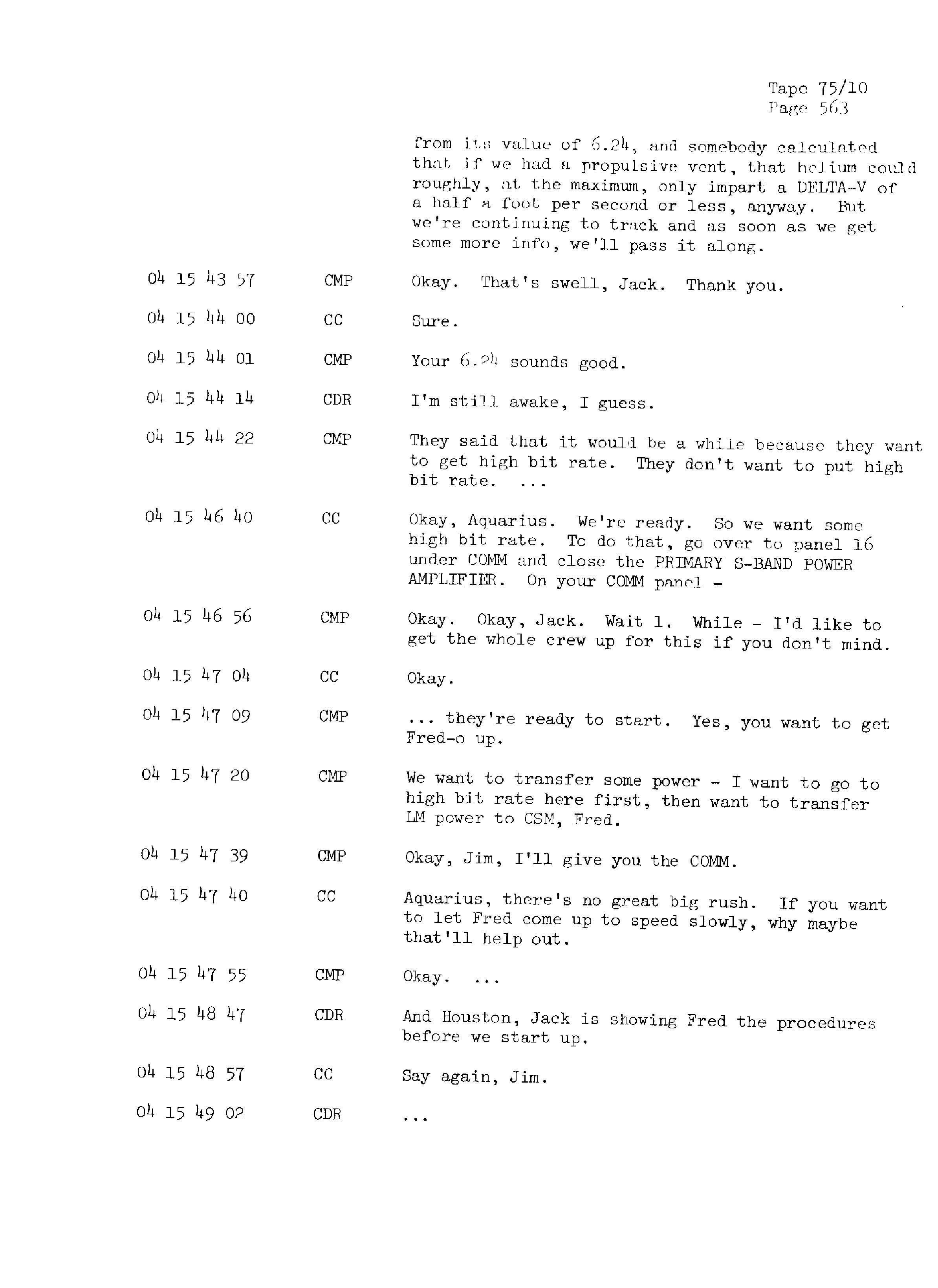 Page 570 of Apollo 13’s original transcript