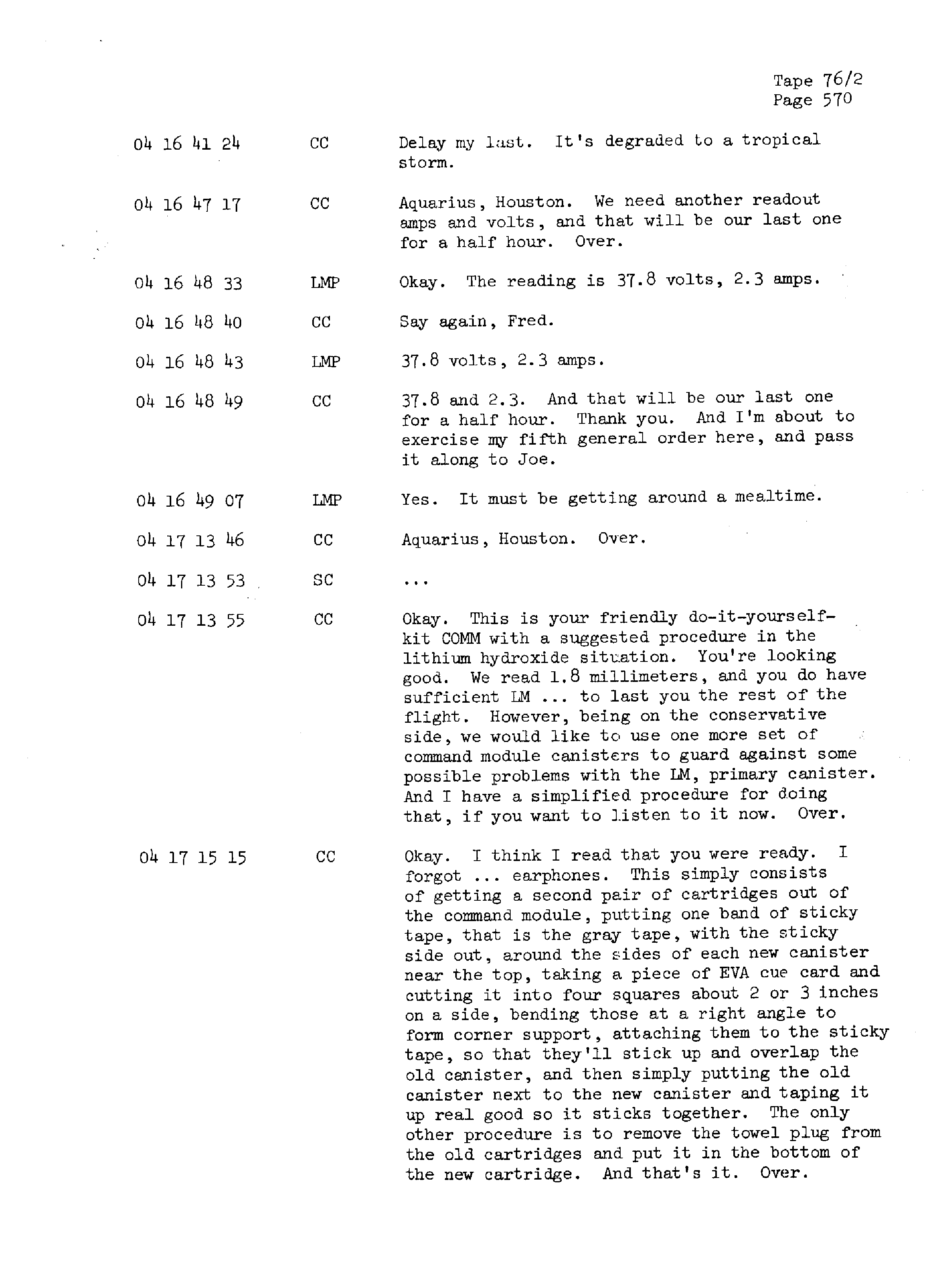 Page 577 of Apollo 13’s original transcript