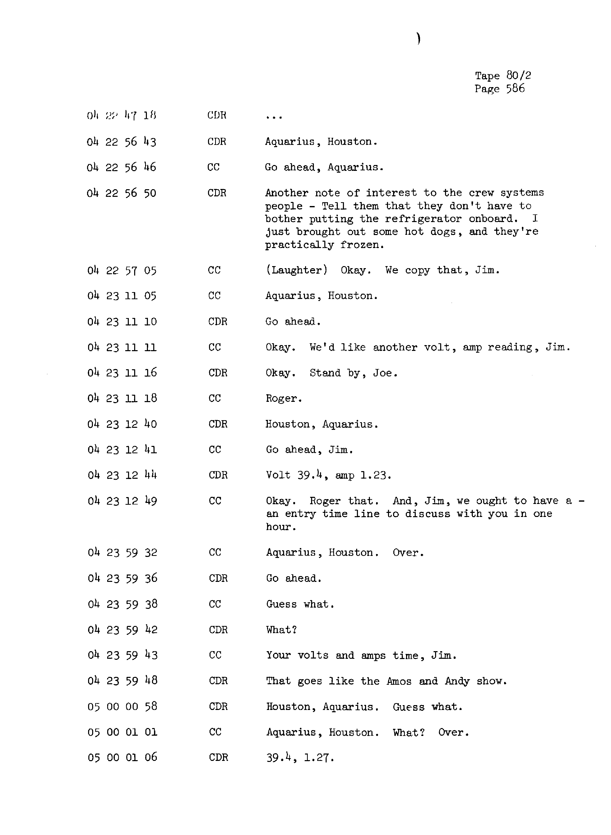 Page 593 of Apollo 13’s original transcript