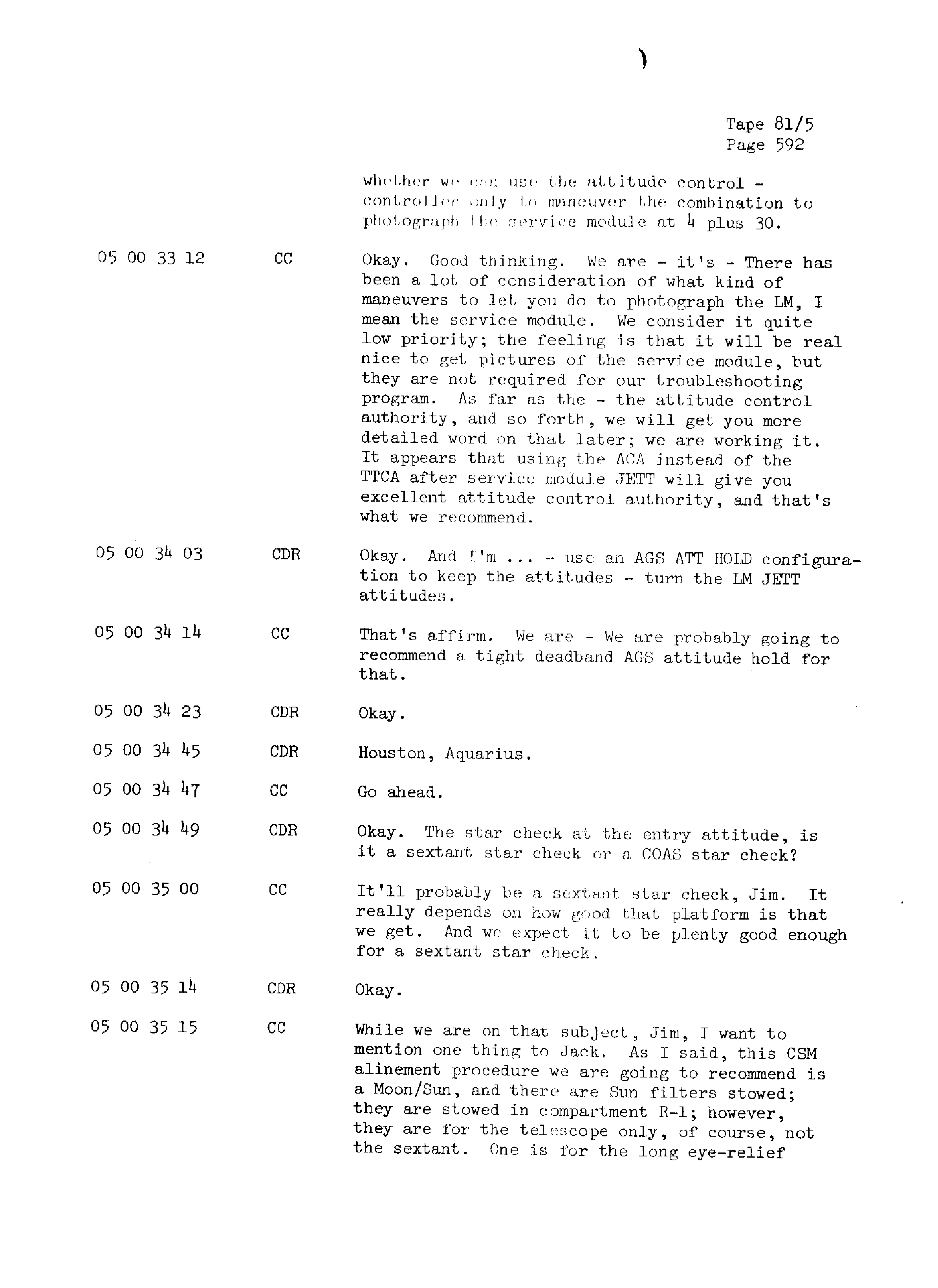 Page 599 of Apollo 13’s original transcript