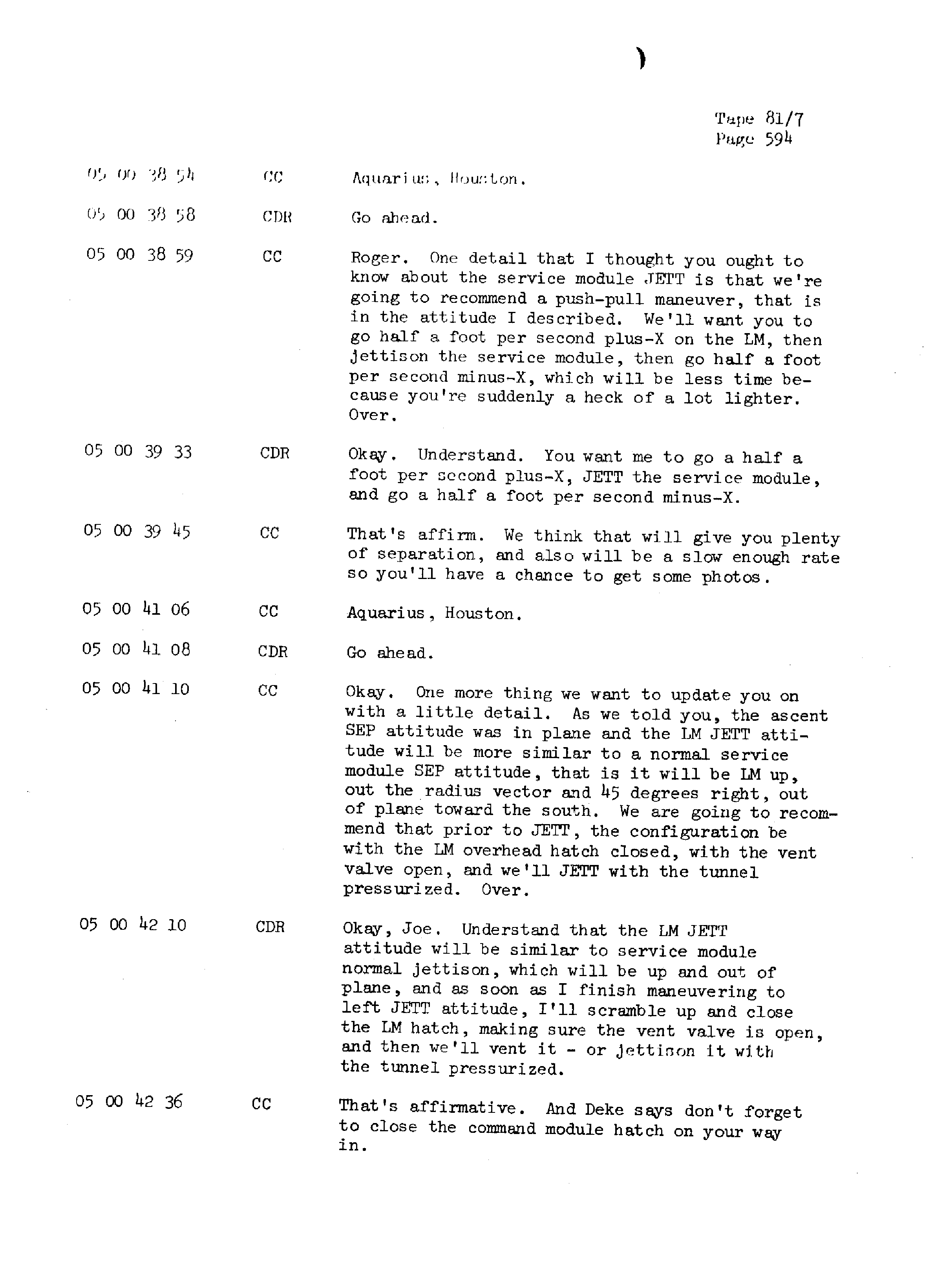 Page 601 of Apollo 13’s original transcript