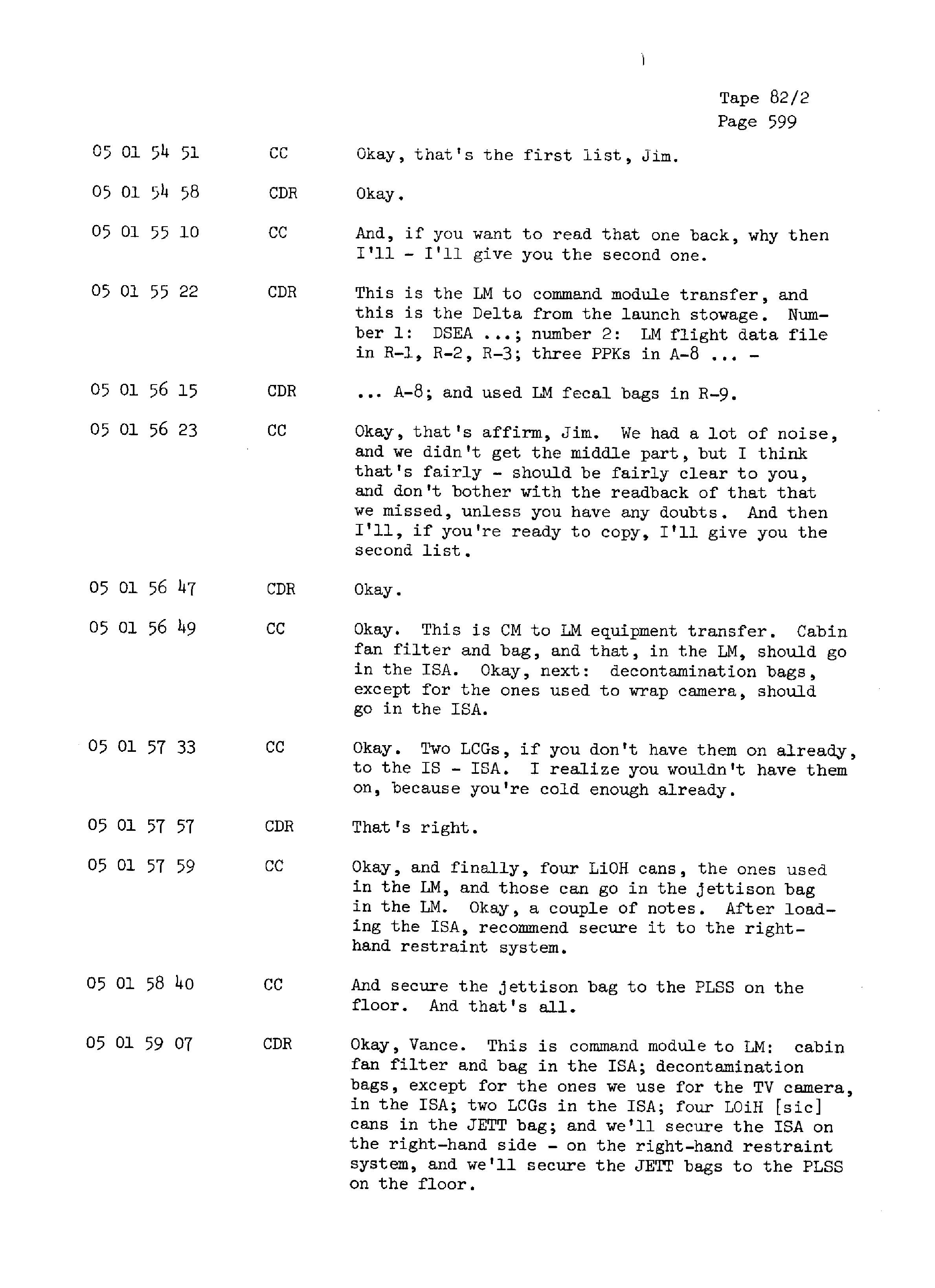 Page 606 of Apollo 13’s original transcript