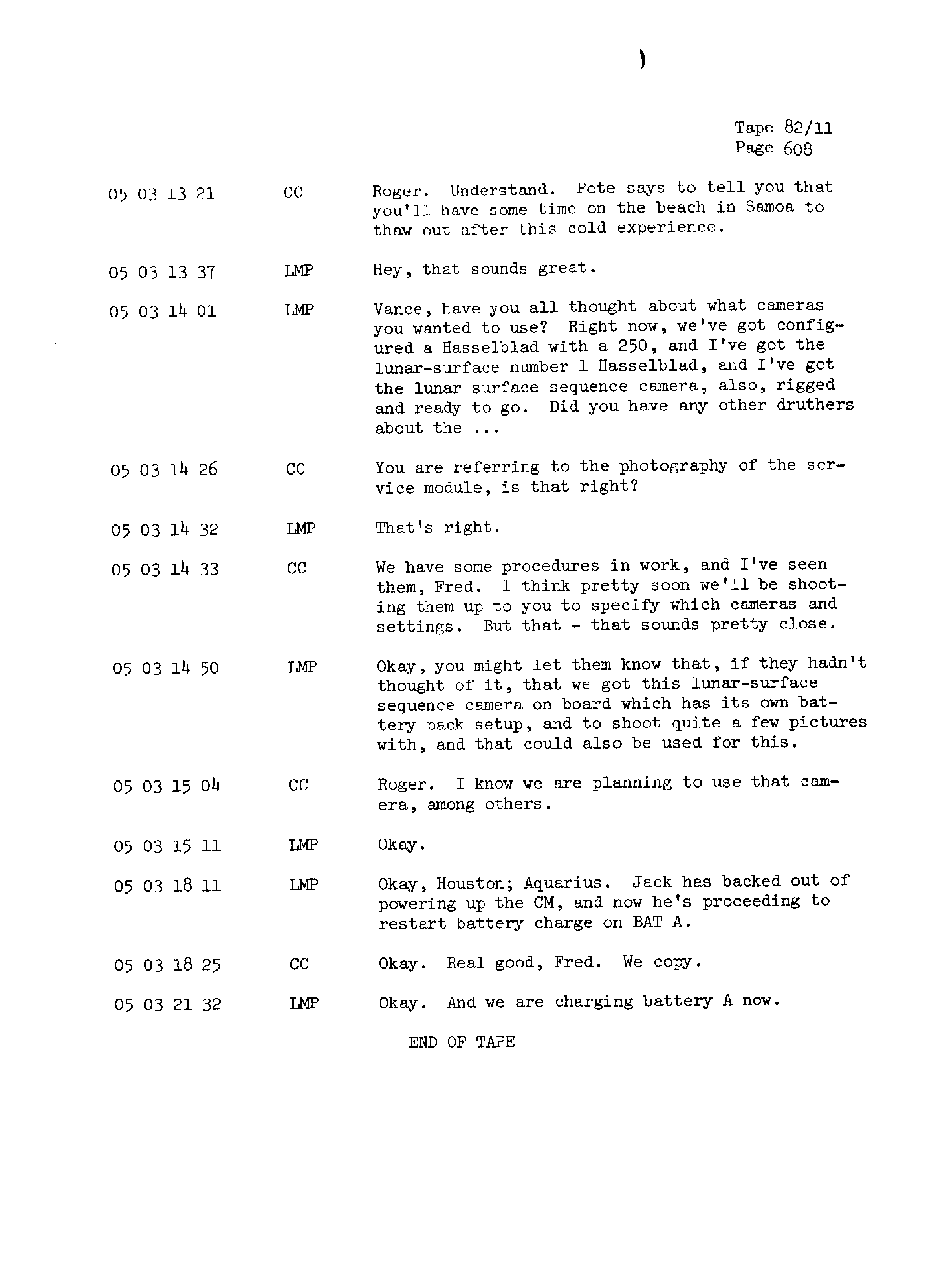 Page 615 of Apollo 13’s original transcript