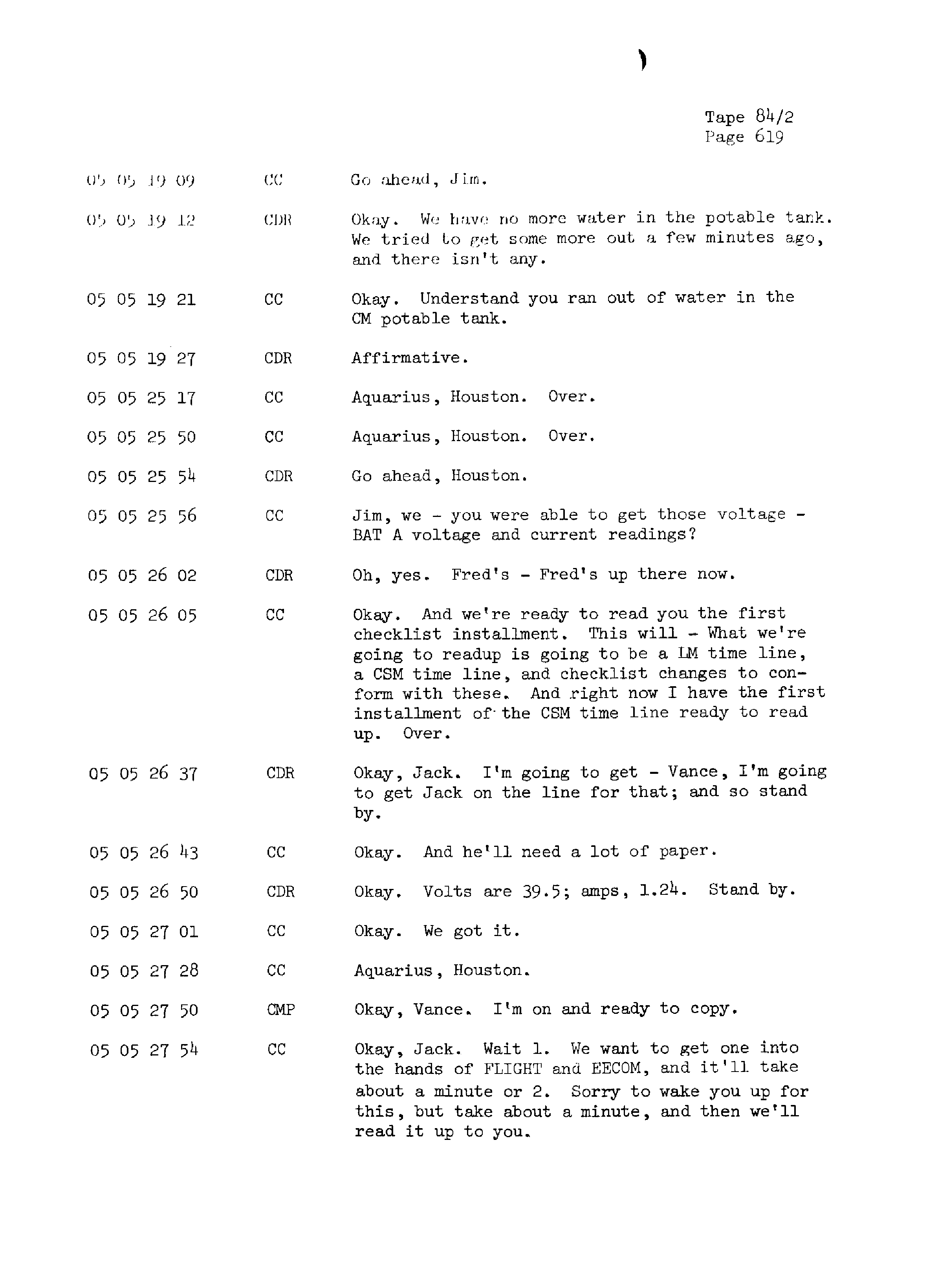 Page 626 of Apollo 13’s original transcript