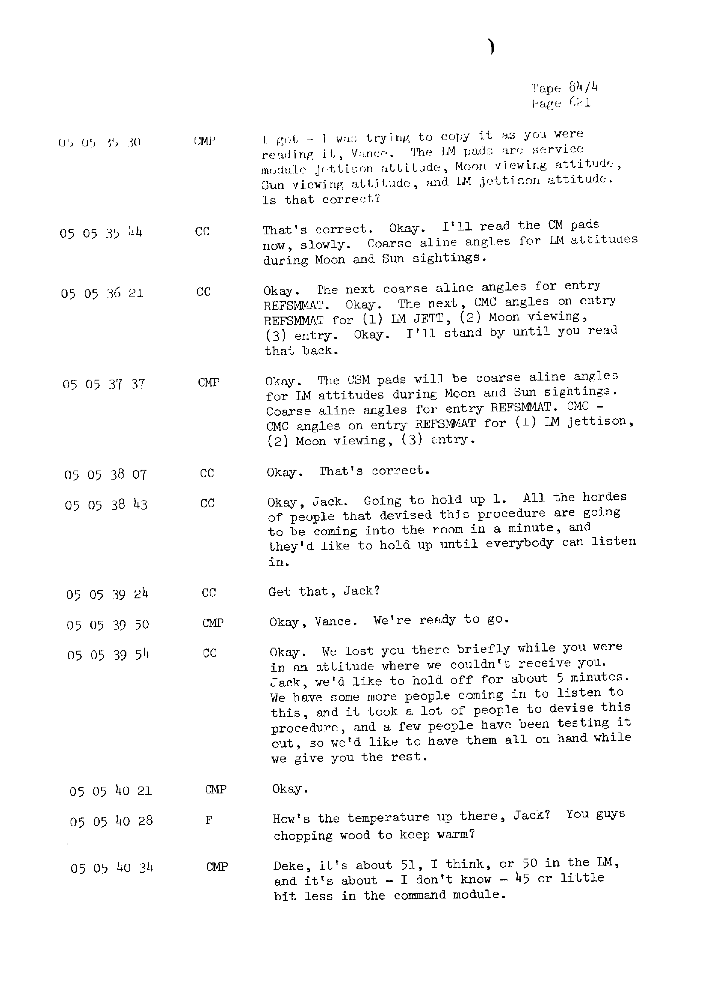 Page 628 of Apollo 13’s original transcript