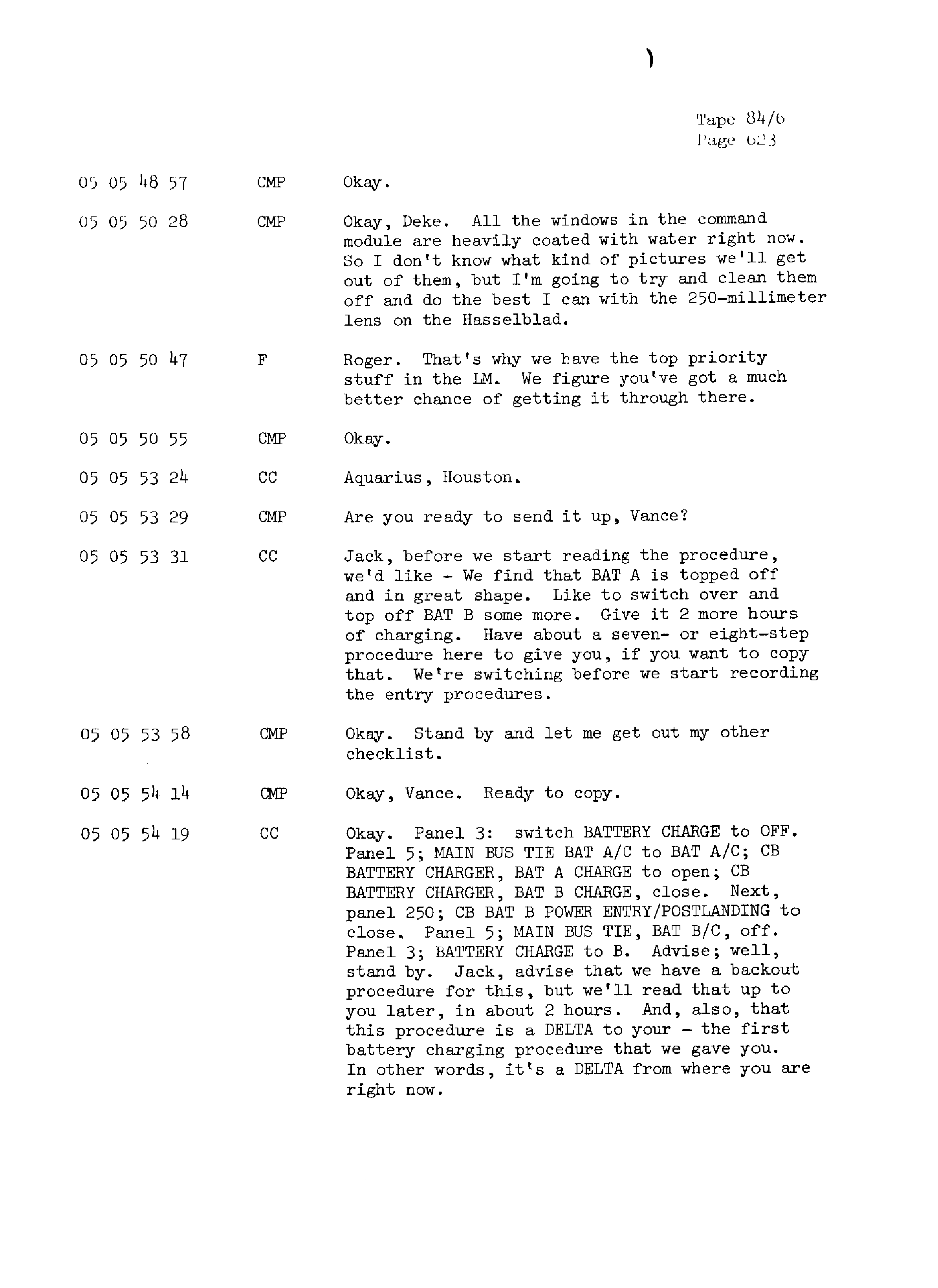Page 630 of Apollo 13’s original transcript