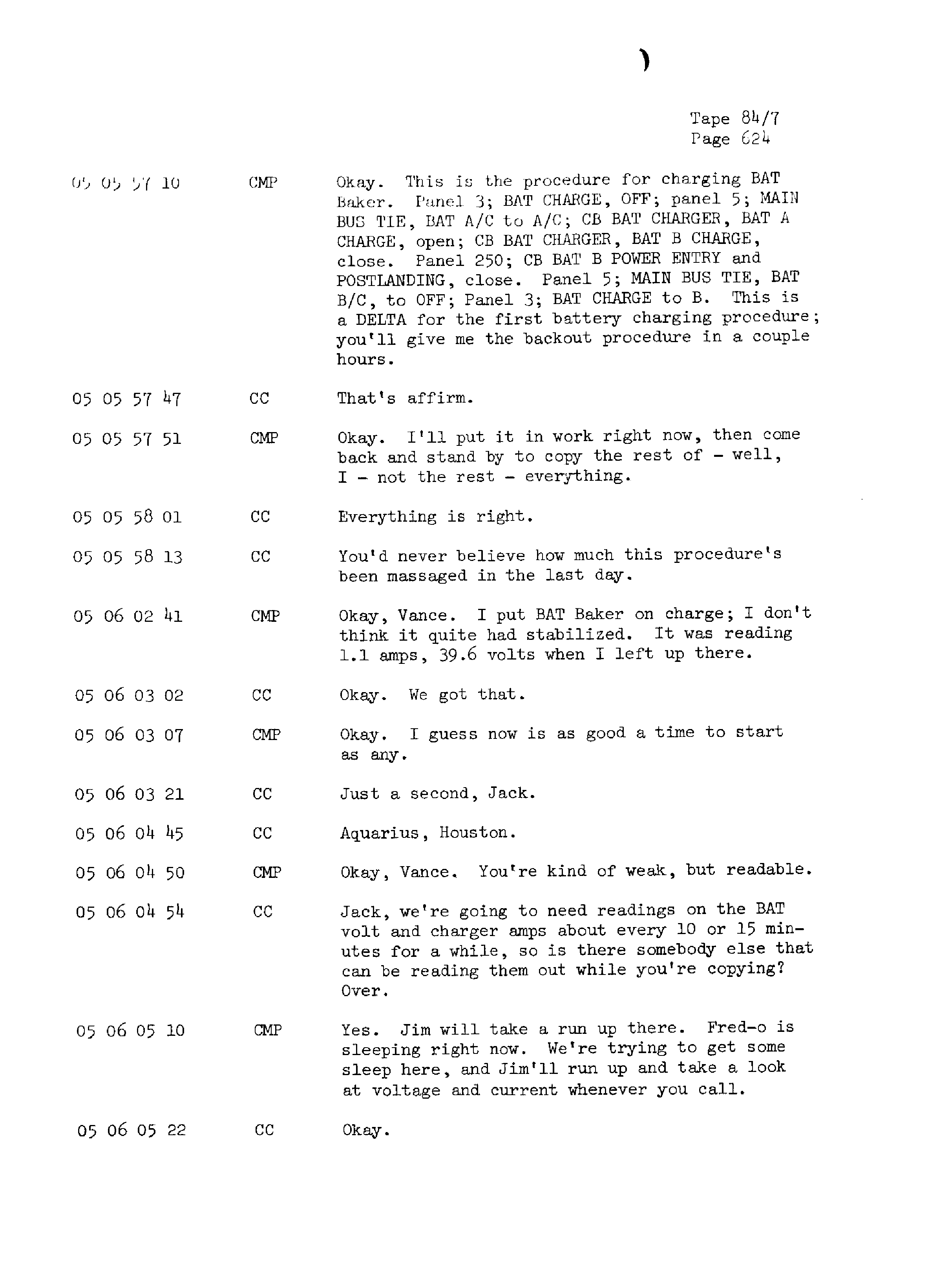 Page 631 of Apollo 13’s original transcript