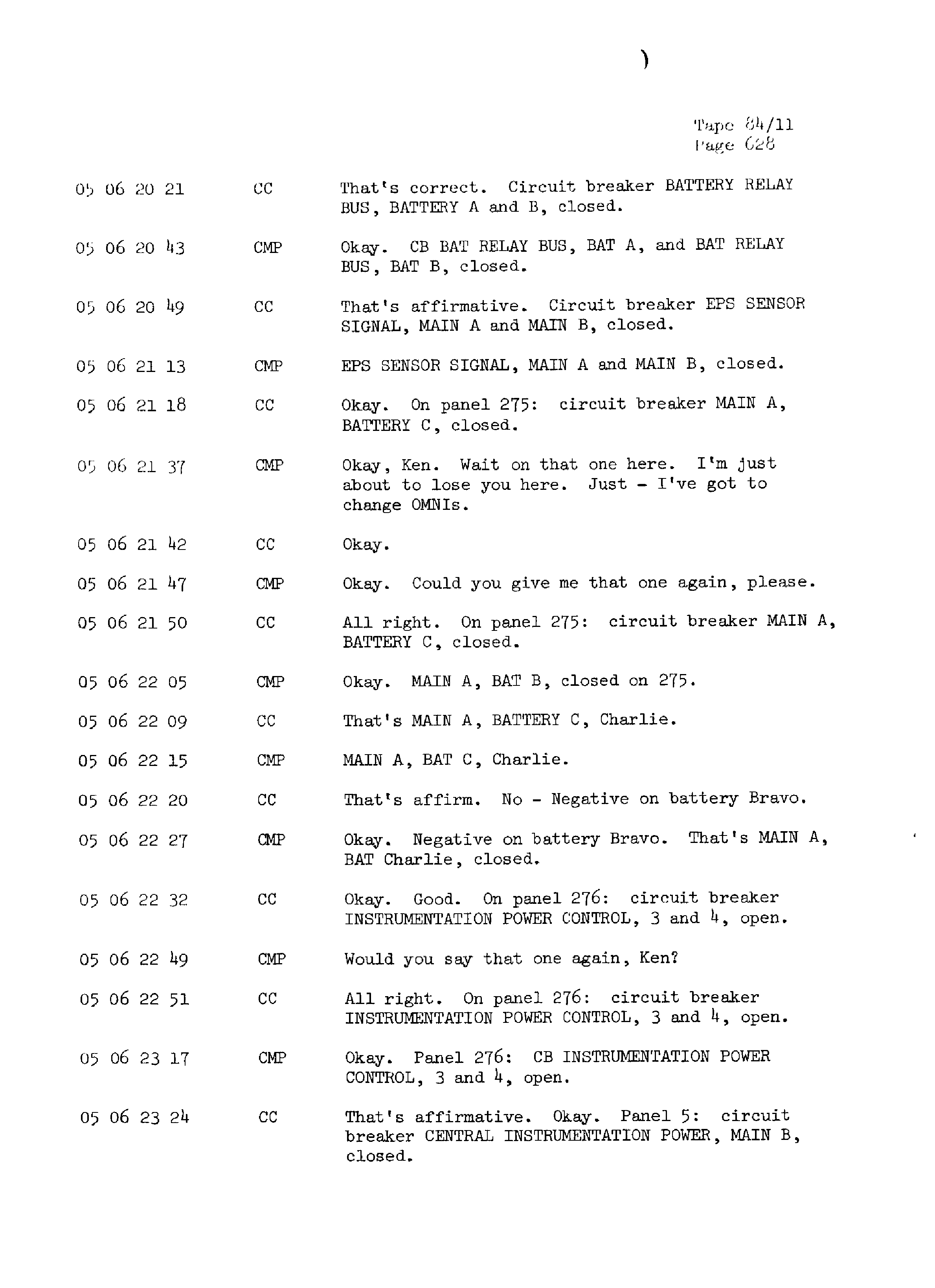 Page 635 of Apollo 13’s original transcript
