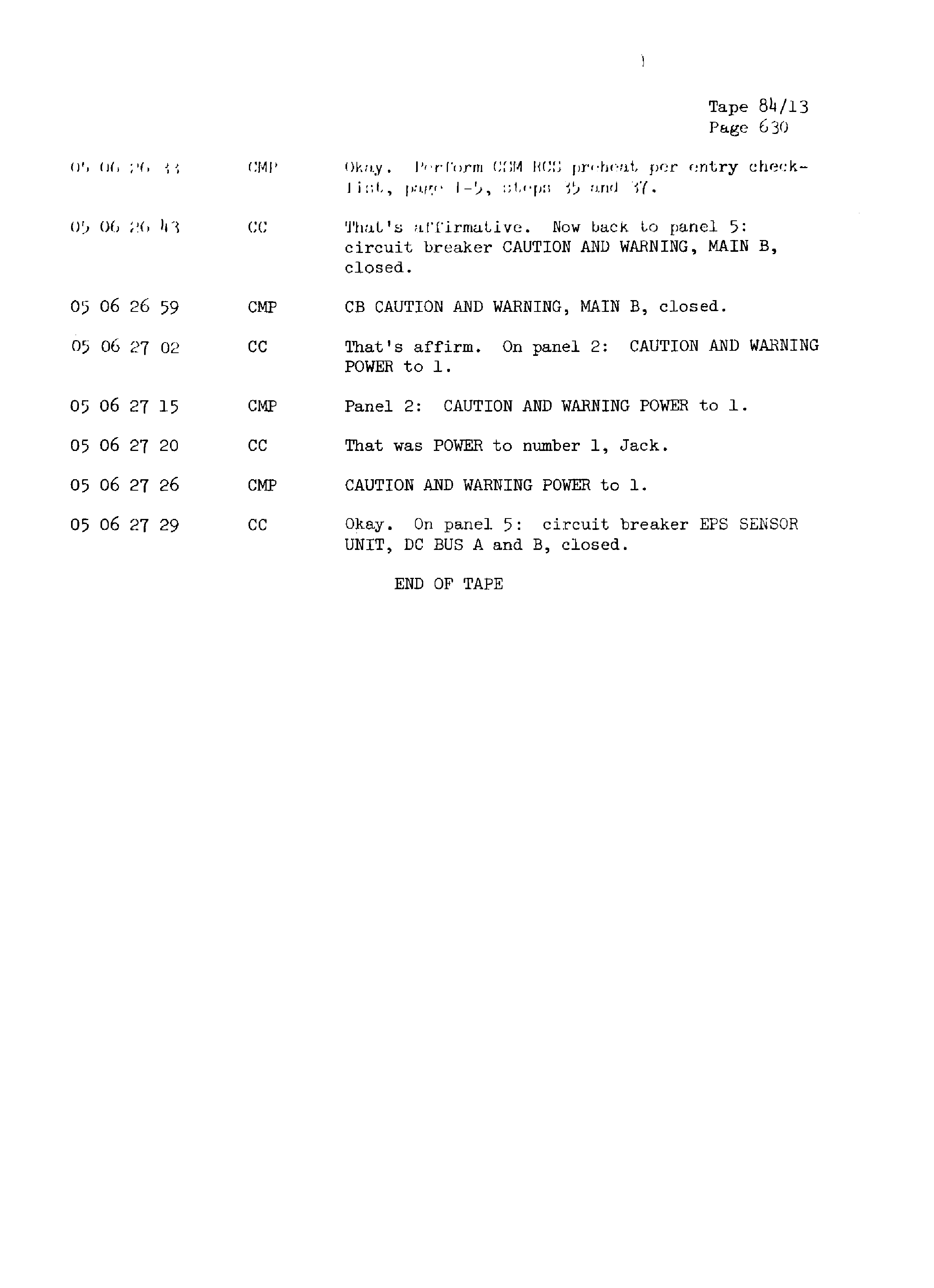 Page 637 of Apollo 13’s original transcript