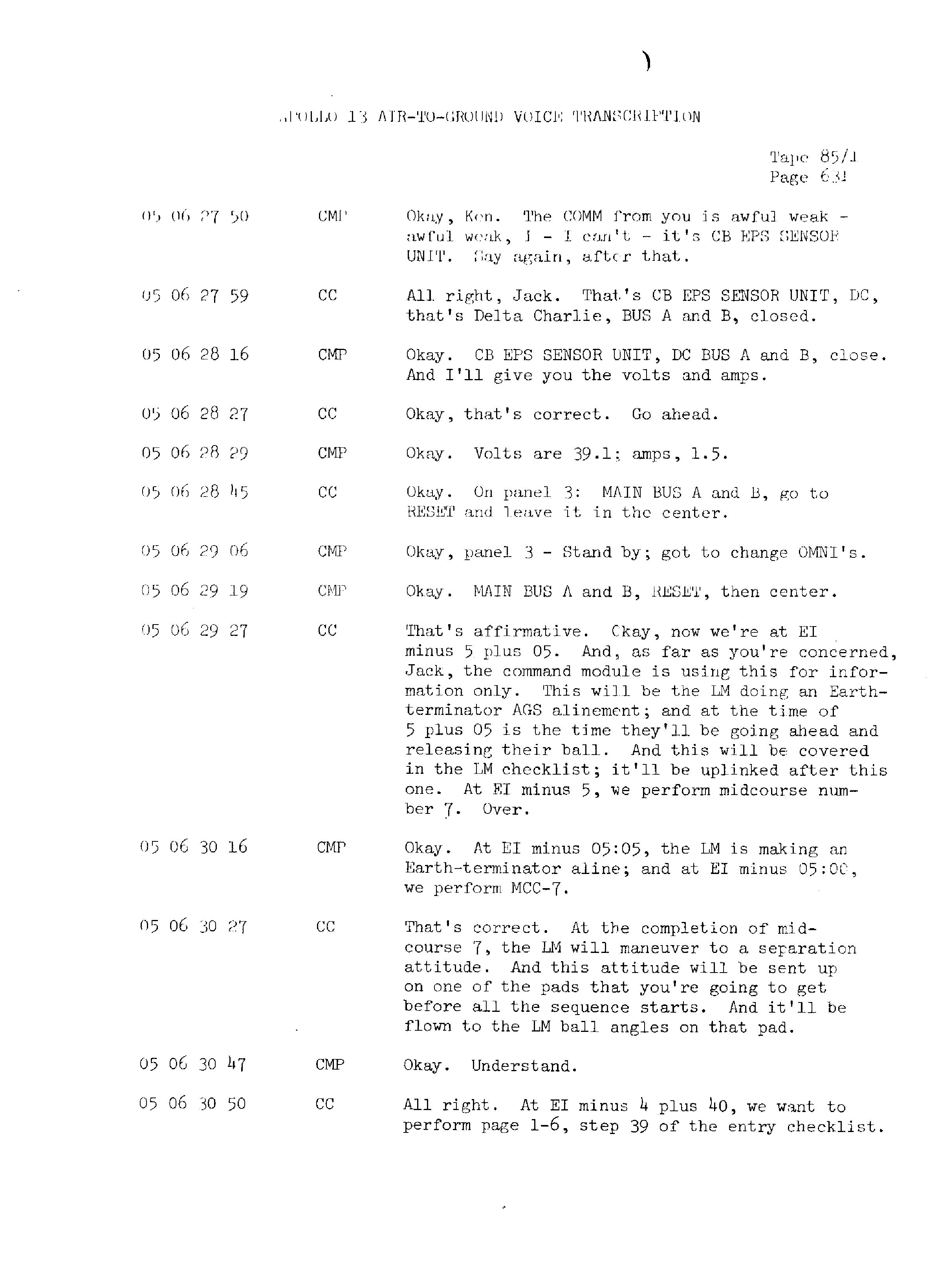 Page 638 of Apollo 13’s original transcript