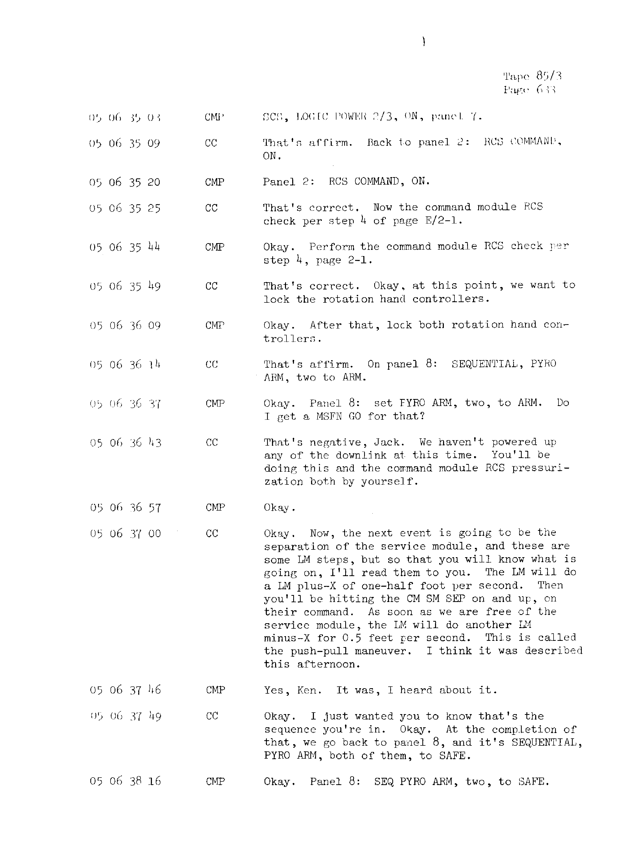 Page 640 of Apollo 13’s original transcript