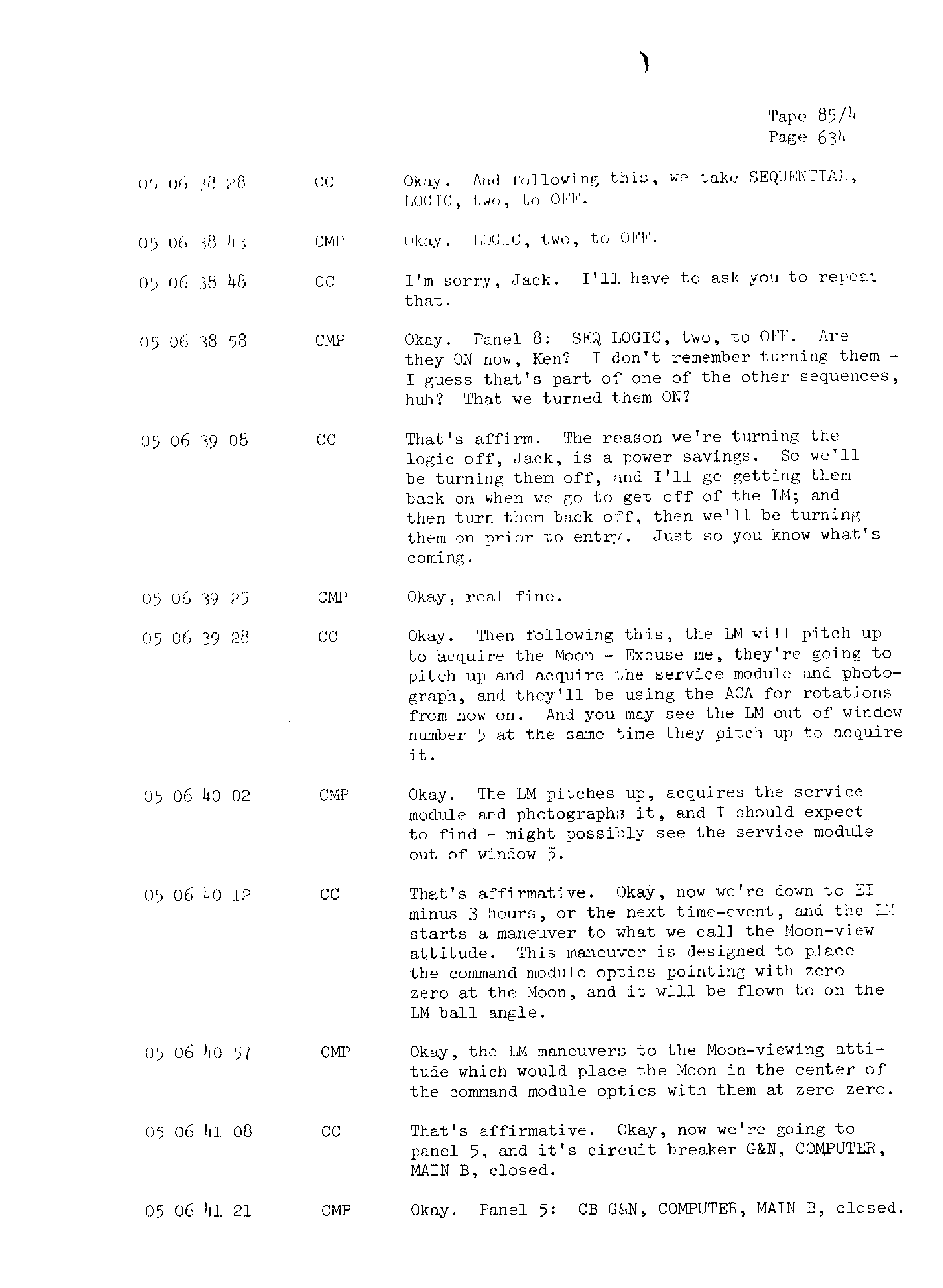 Page 641 of Apollo 13’s original transcript
