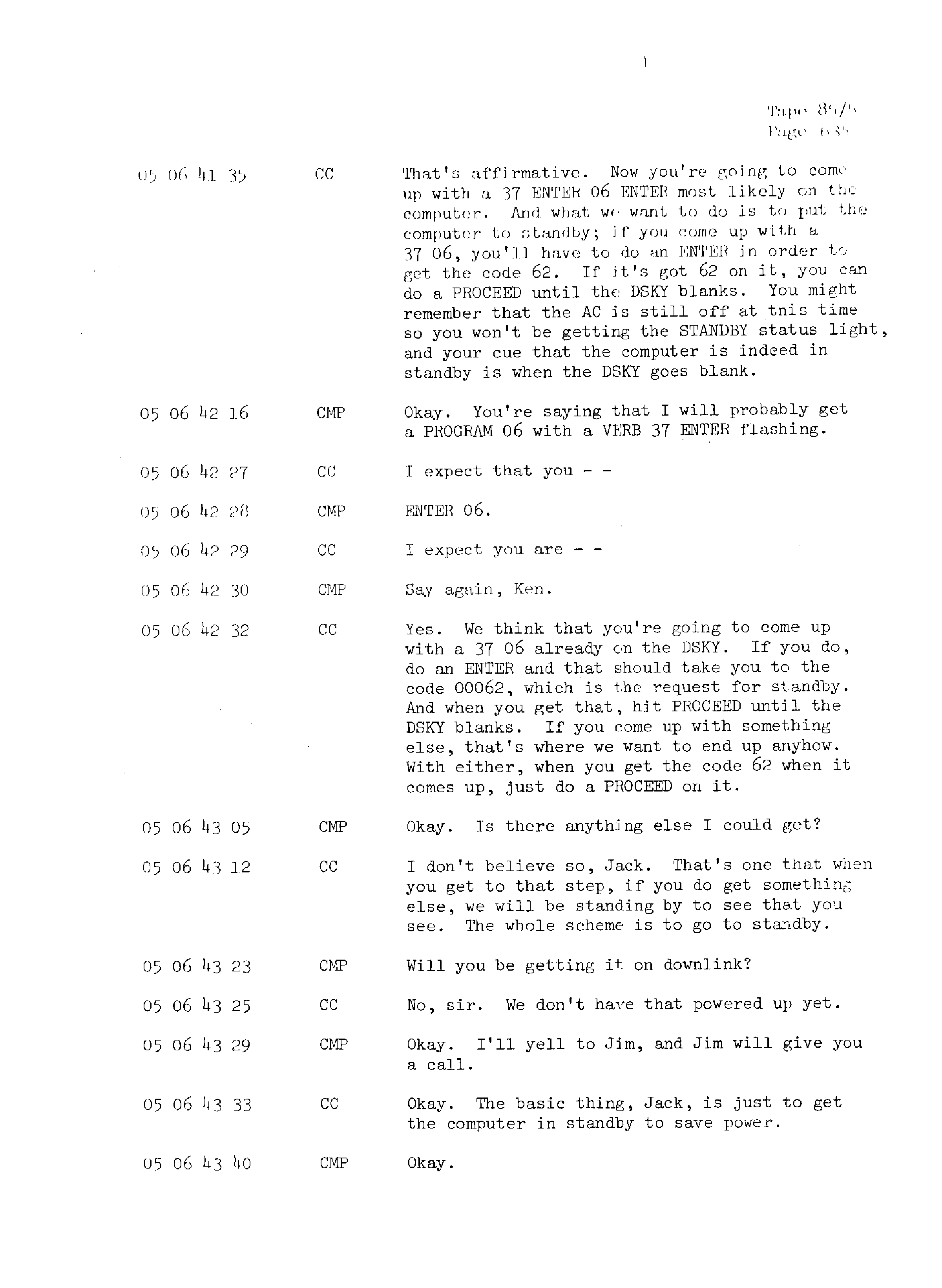 Page 642 of Apollo 13’s original transcript
