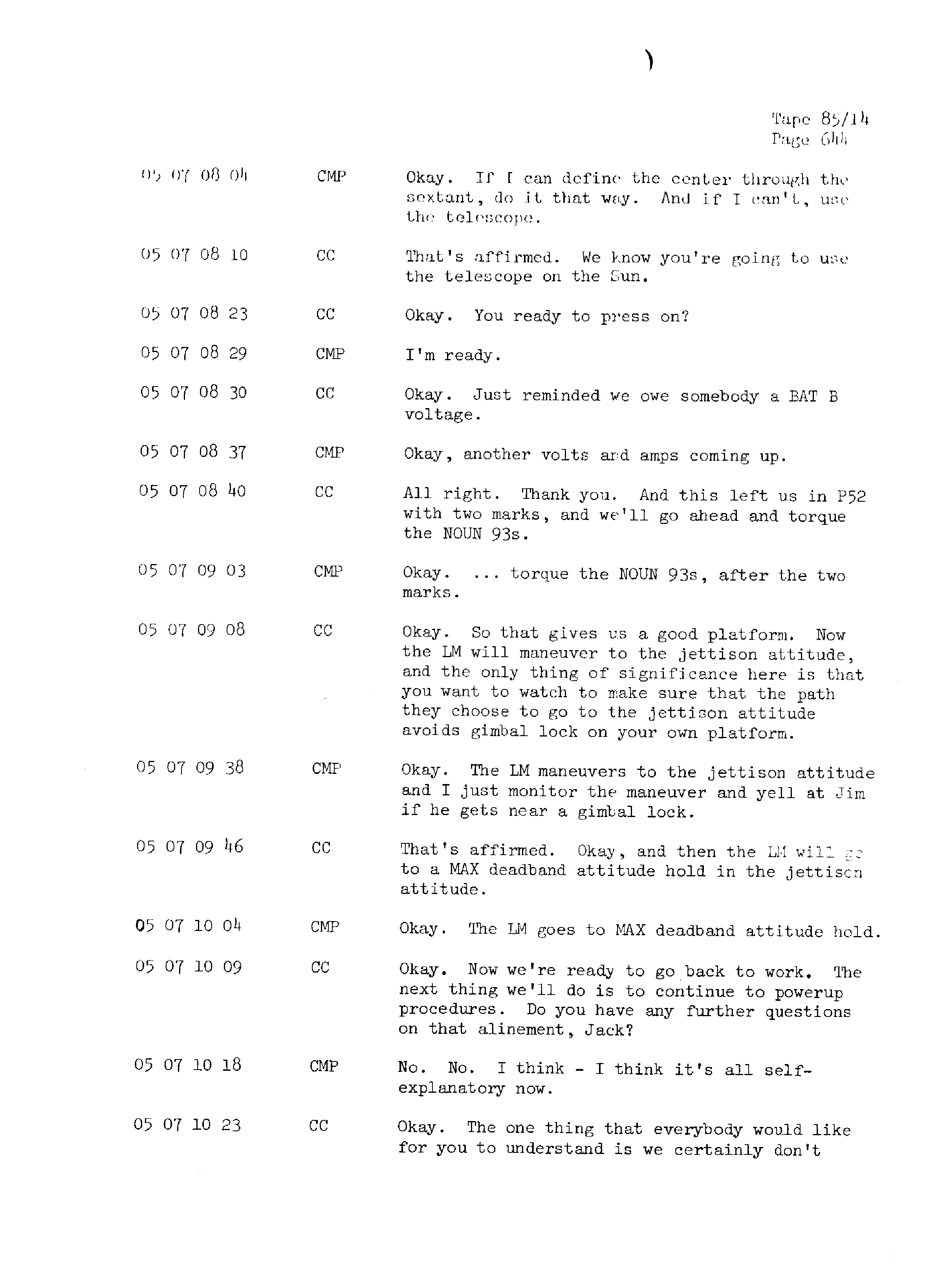Page 651 of Apollo 13’s original transcript