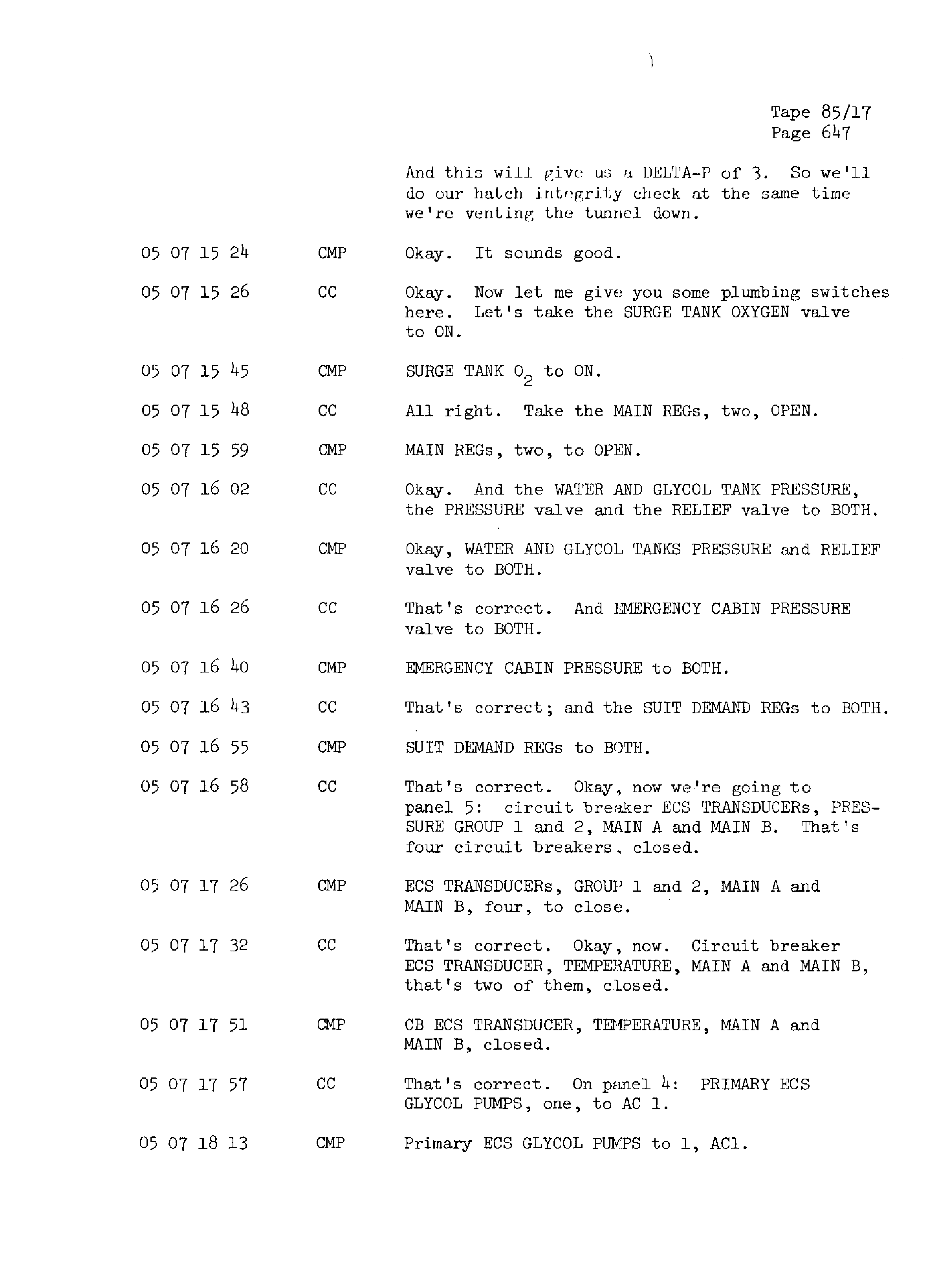 Page 654 of Apollo 13’s original transcript