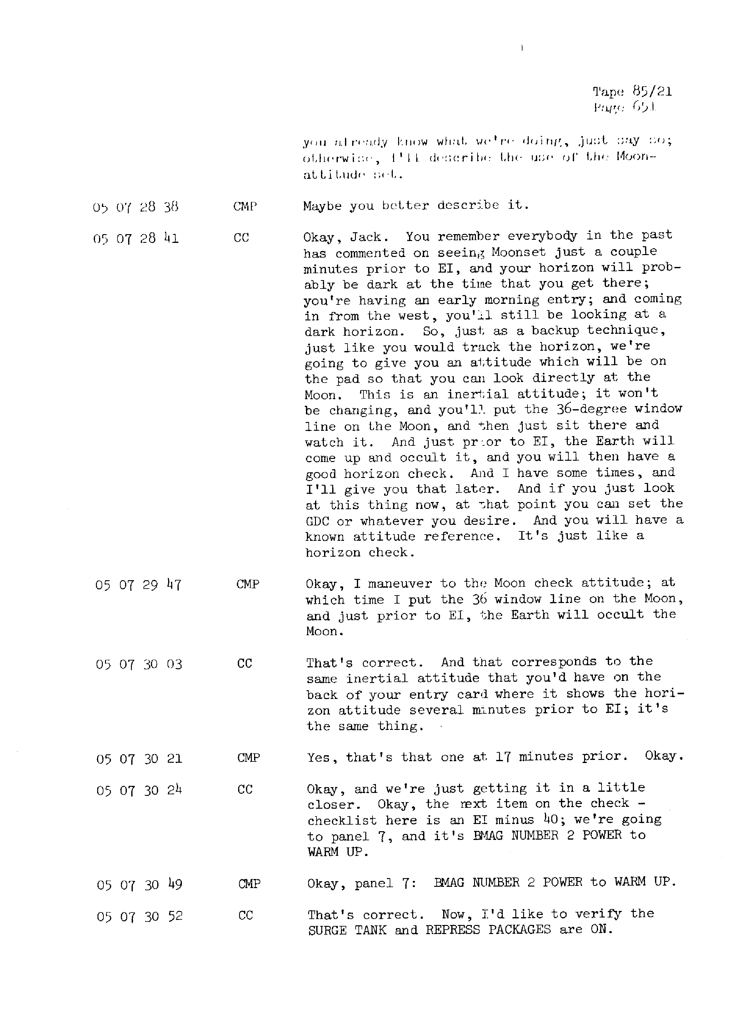 Page 658 of Apollo 13’s original transcript