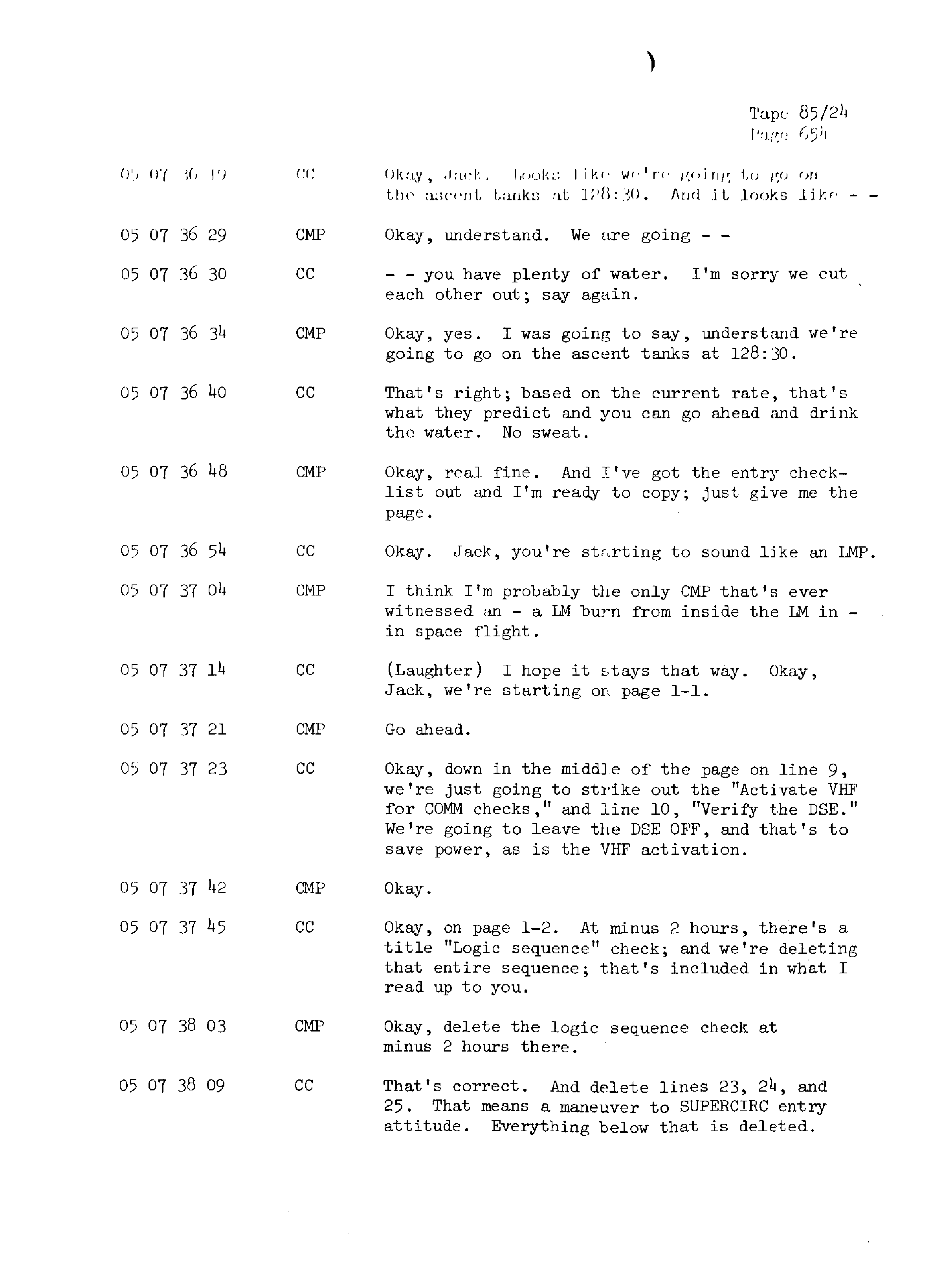 Page 661 of Apollo 13’s original transcript