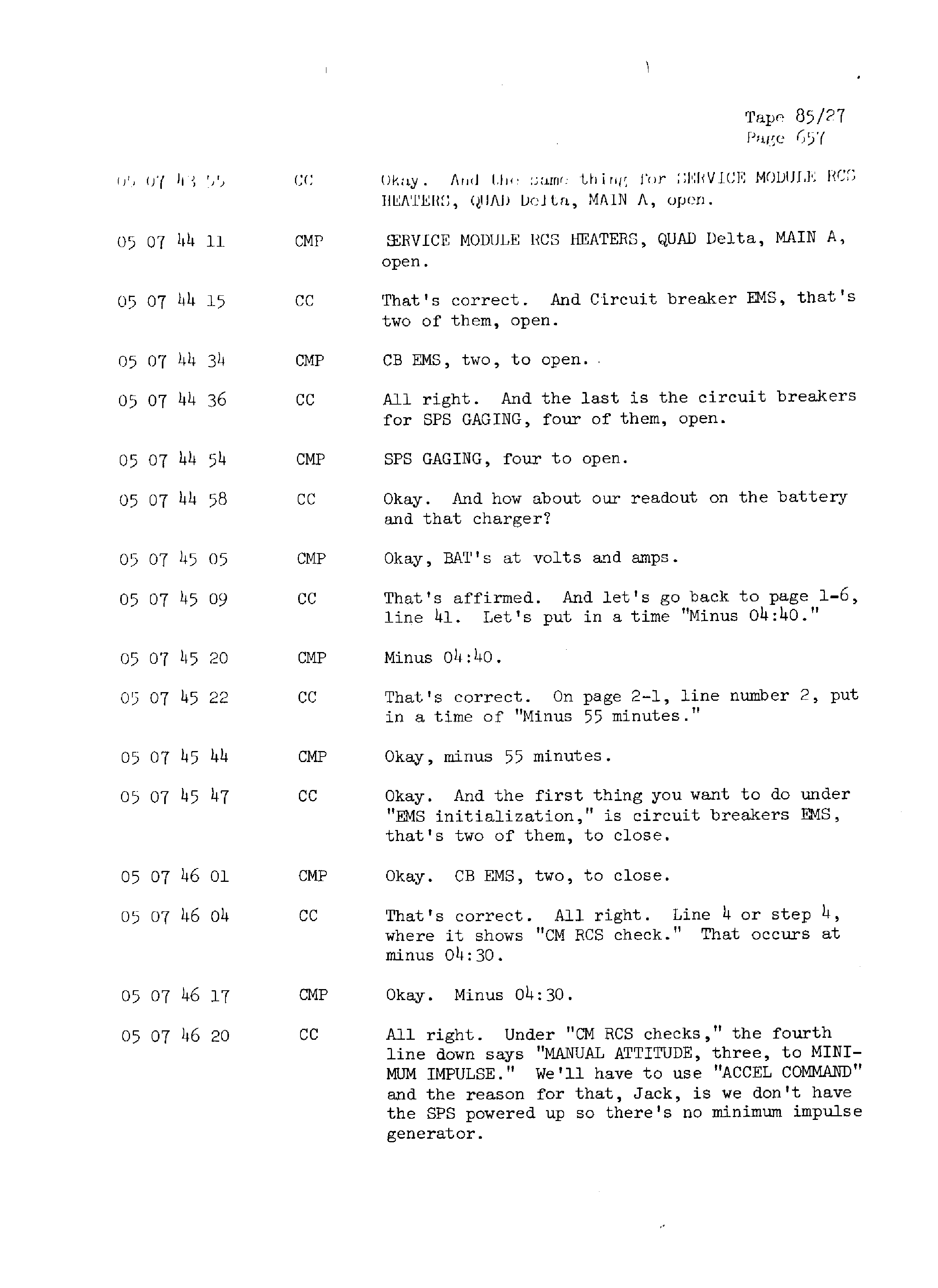 Page 664 of Apollo 13’s original transcript