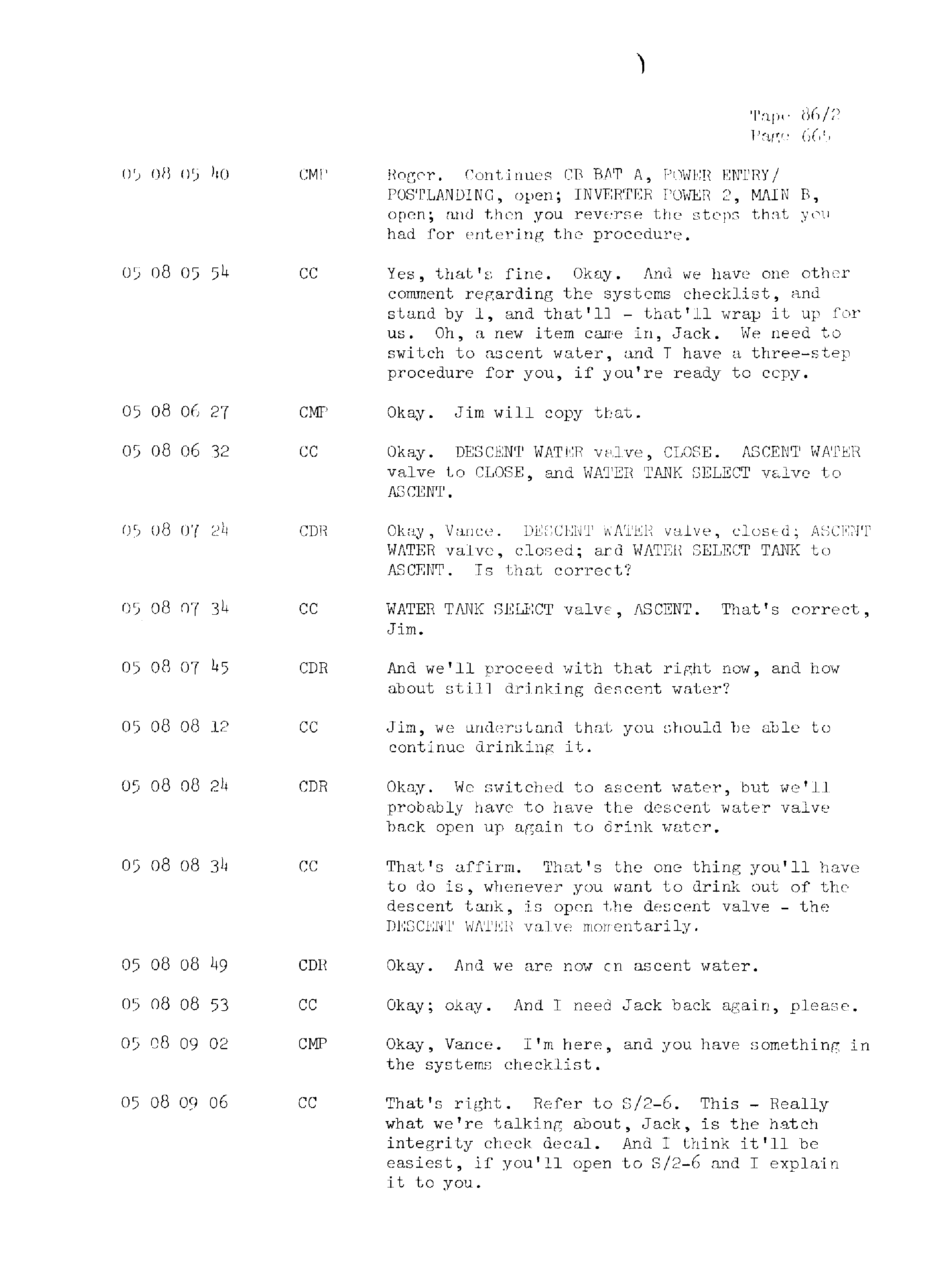 Page 672 of Apollo 13’s original transcript