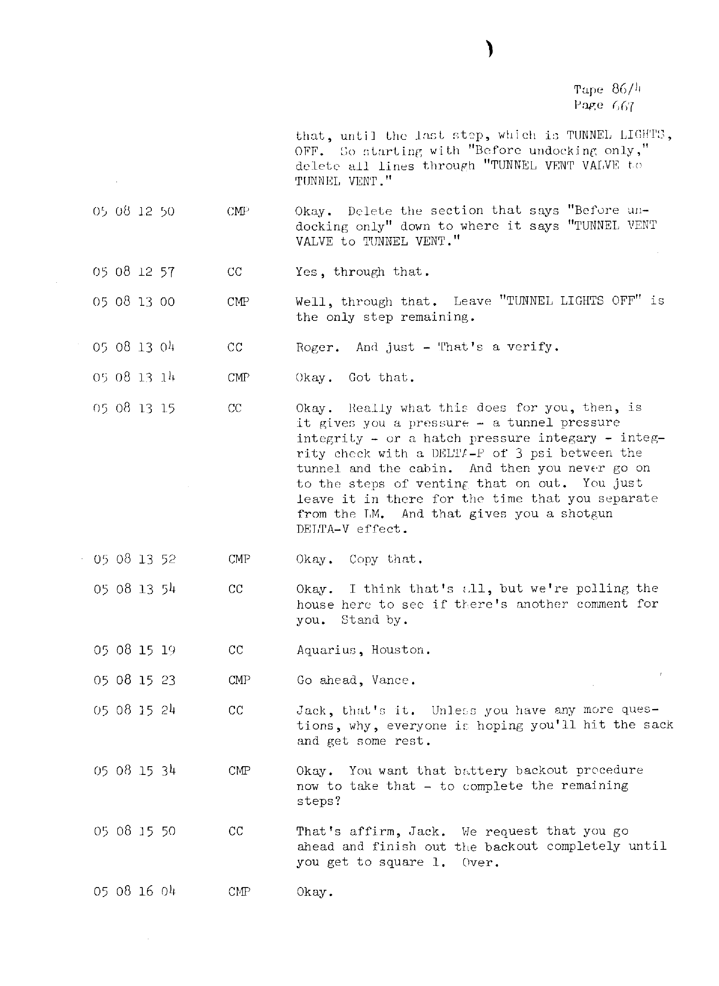 Page 674 of Apollo 13’s original transcript