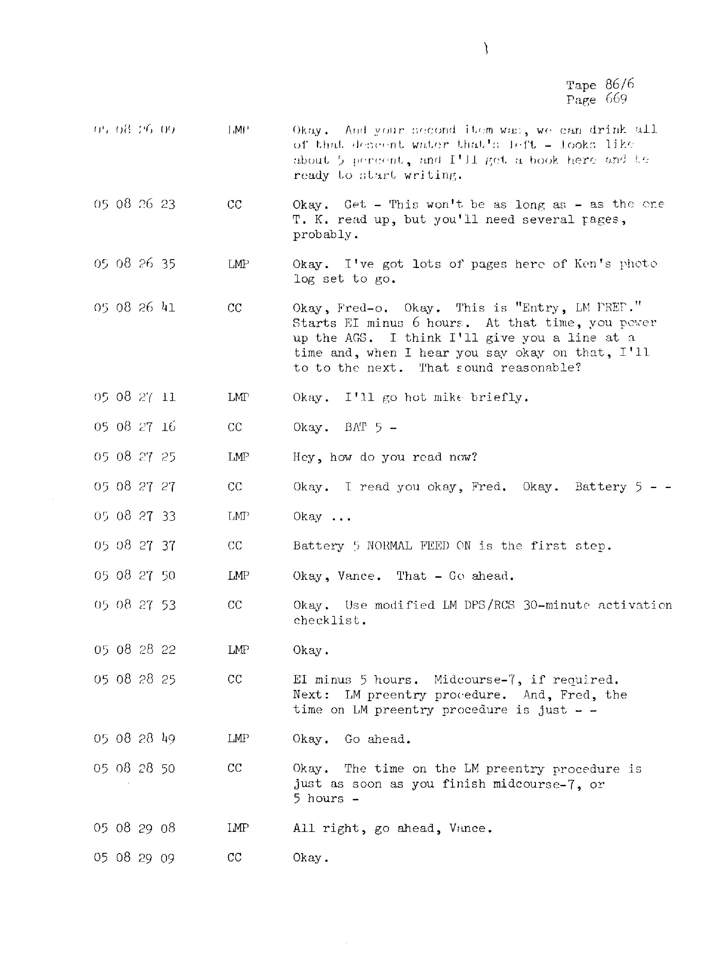Page 676 of Apollo 13’s original transcript