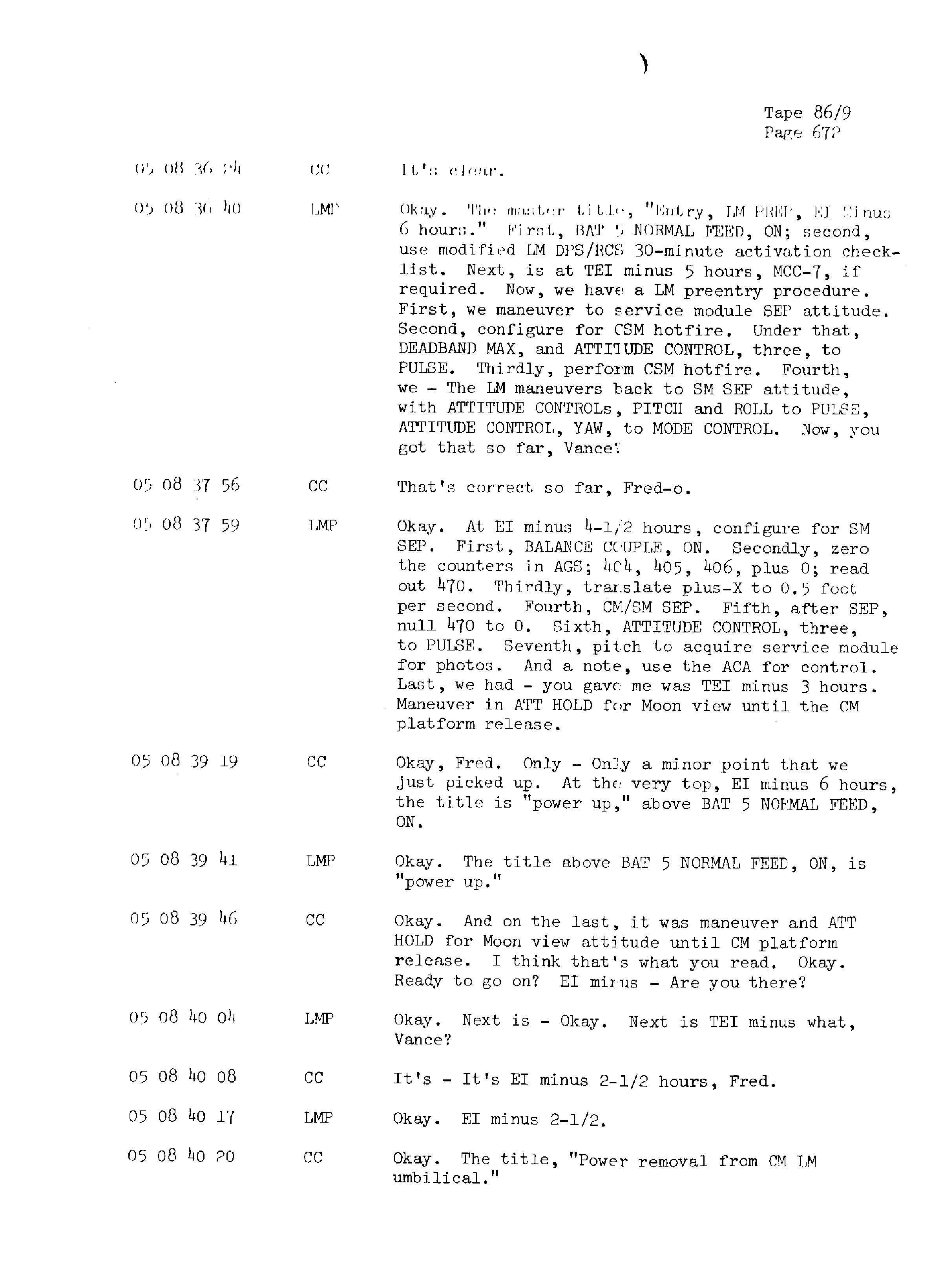 Page 679 of Apollo 13’s original transcript