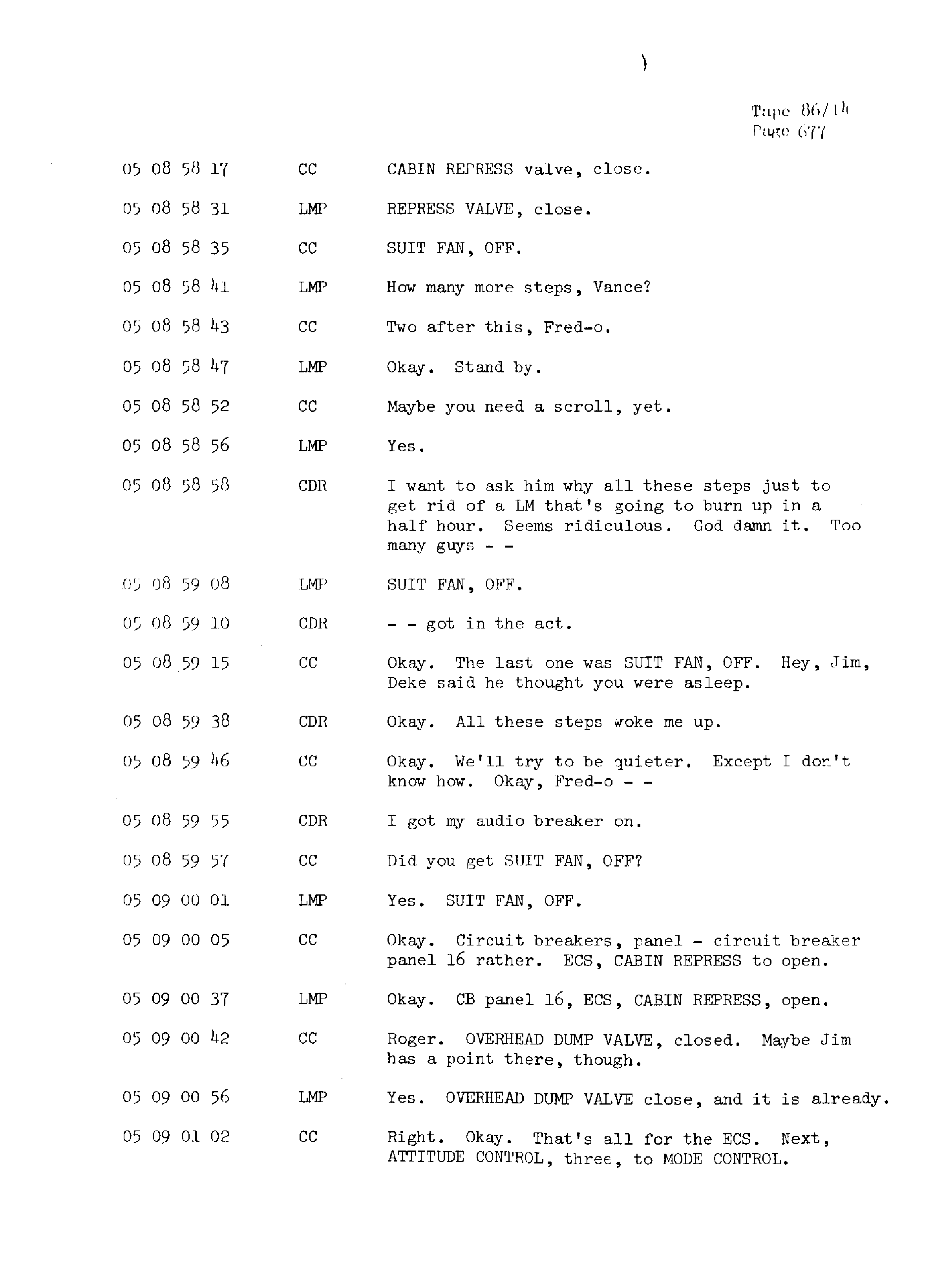 Page 684 of Apollo 13’s original transcript