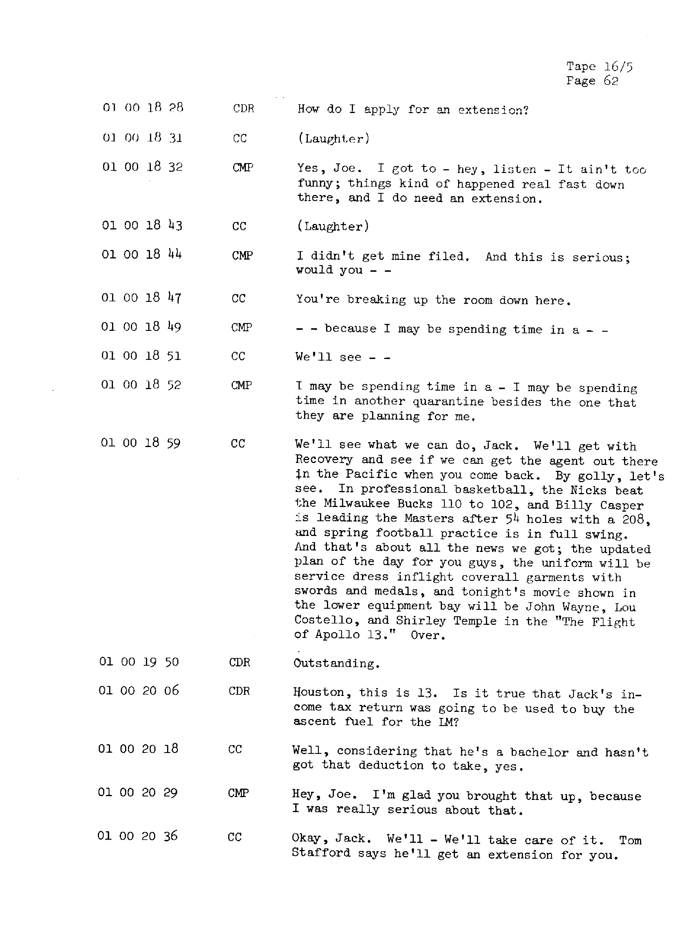 Page 69 of Apollo 13’s original transcript