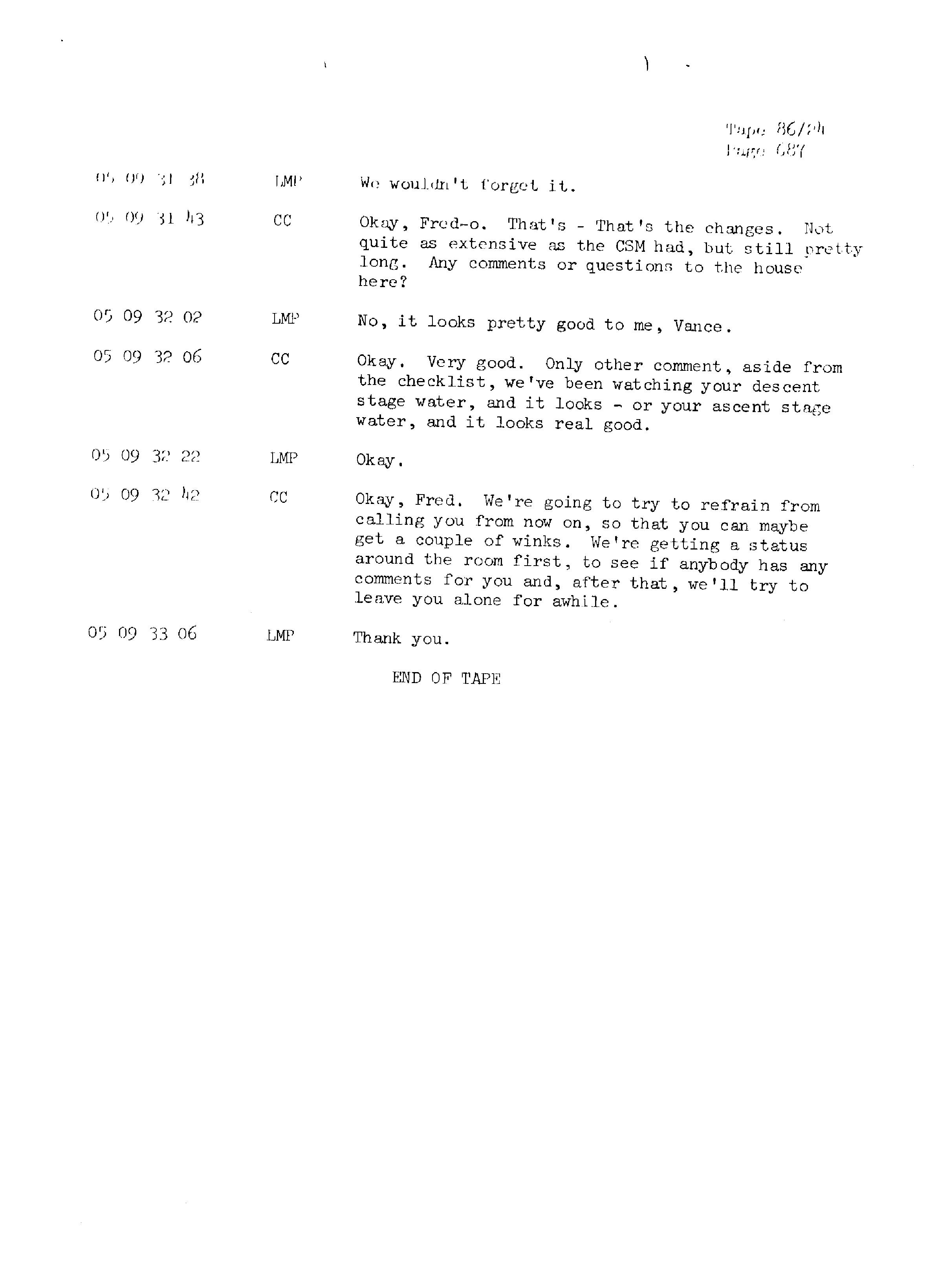 Page 694 of Apollo 13’s original transcript