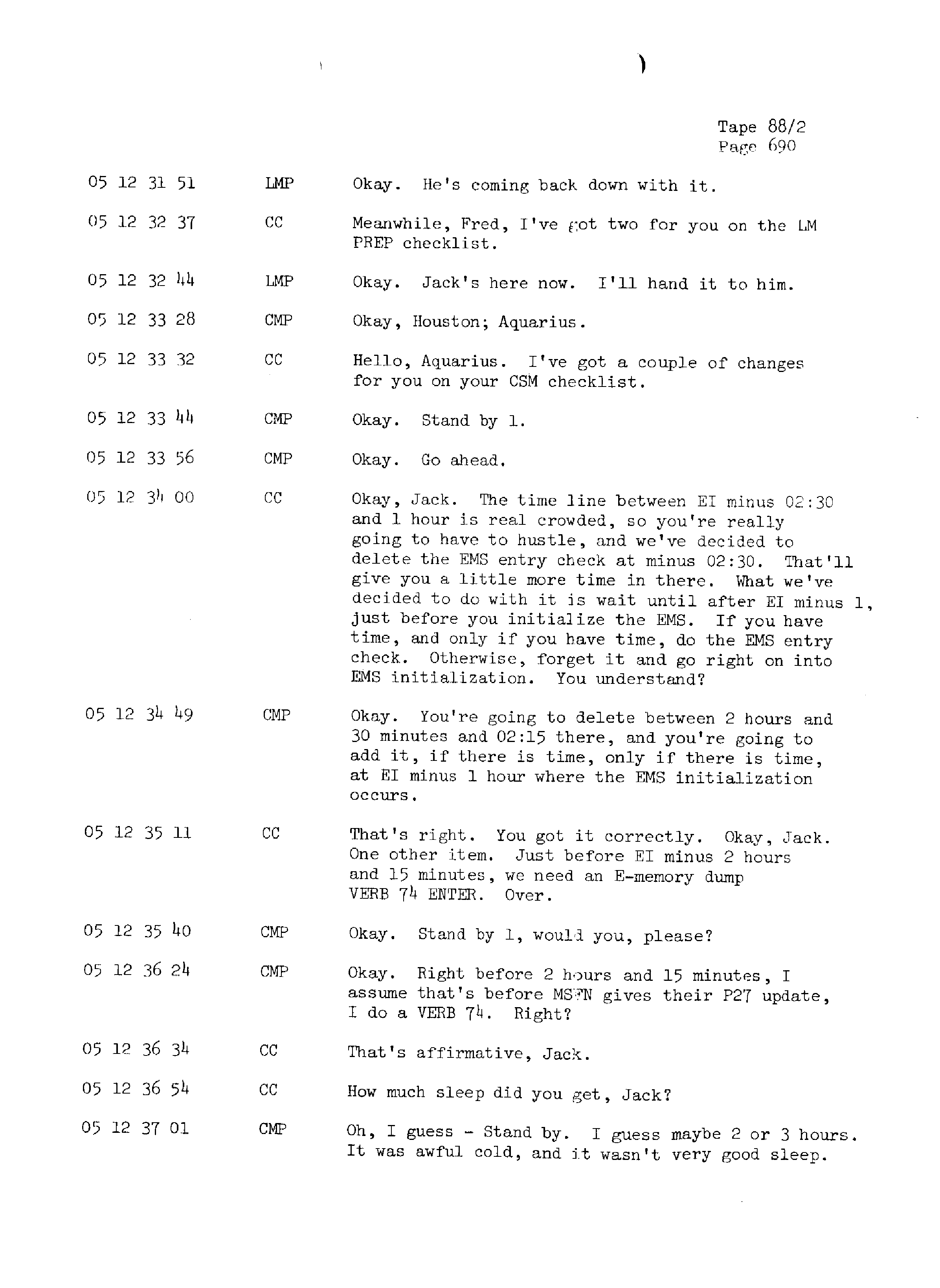 Page 697 of Apollo 13’s original transcript
