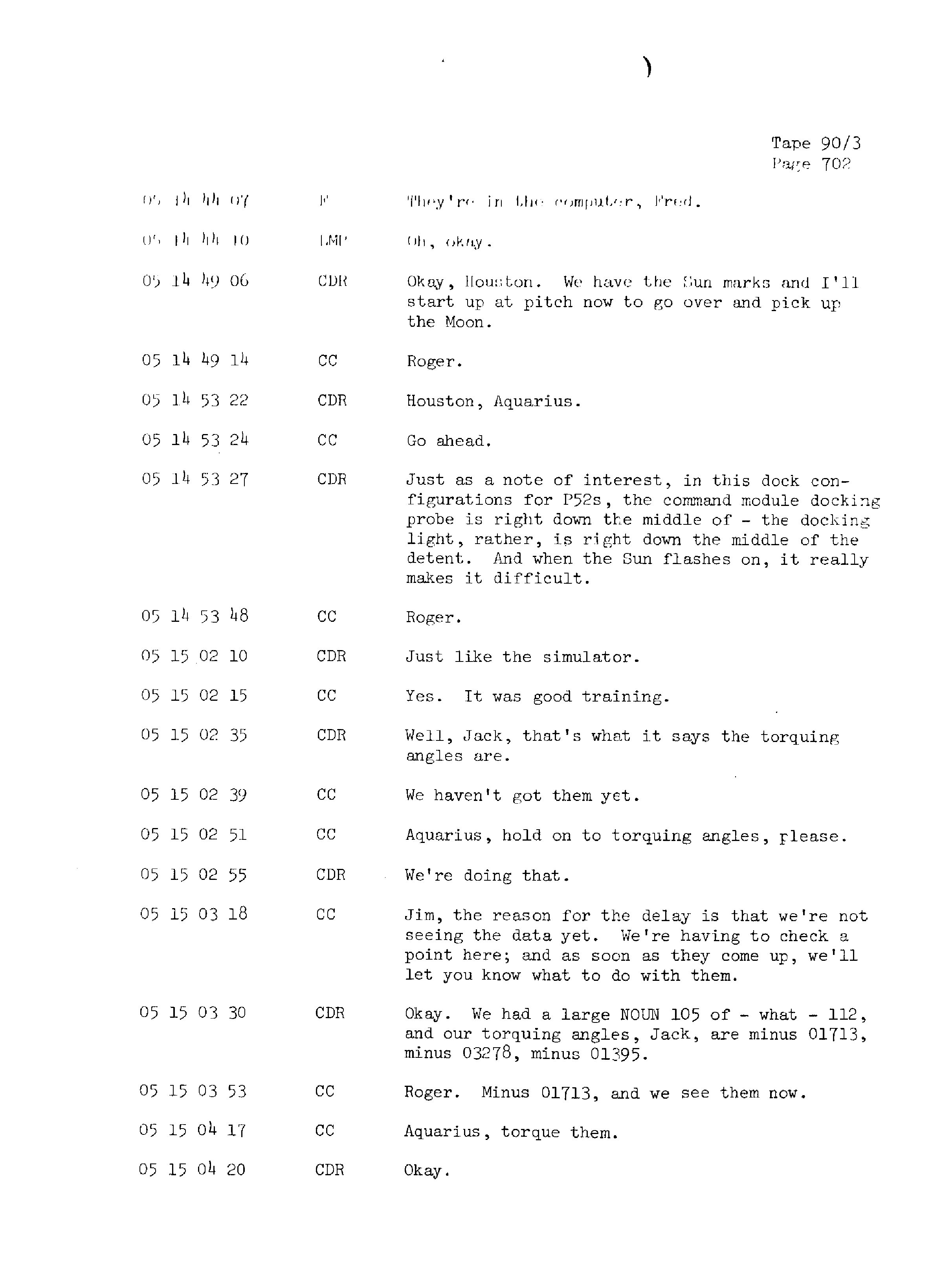 Page 709 of Apollo 13’s original transcript