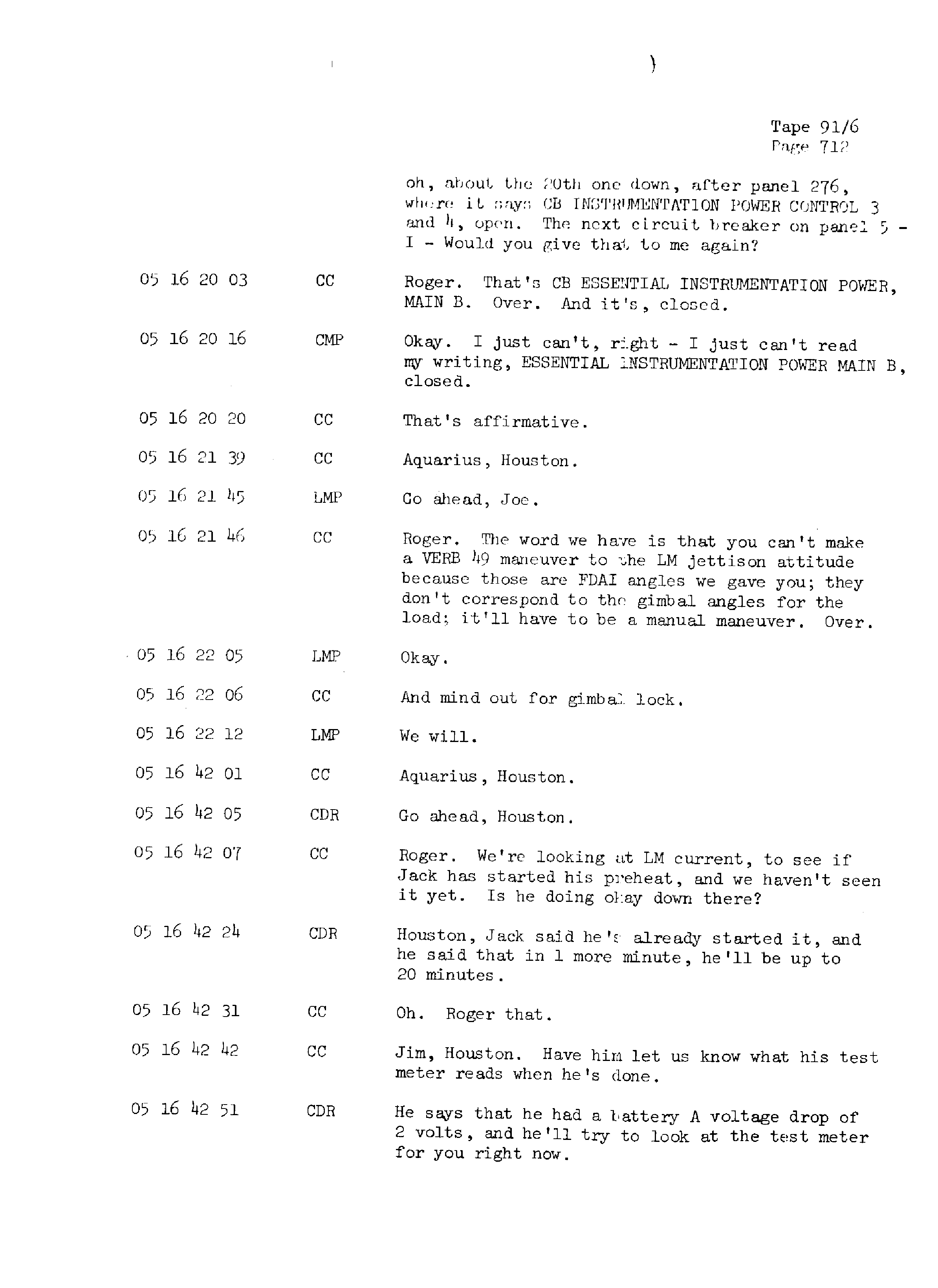 Page 719 of Apollo 13’s original transcript