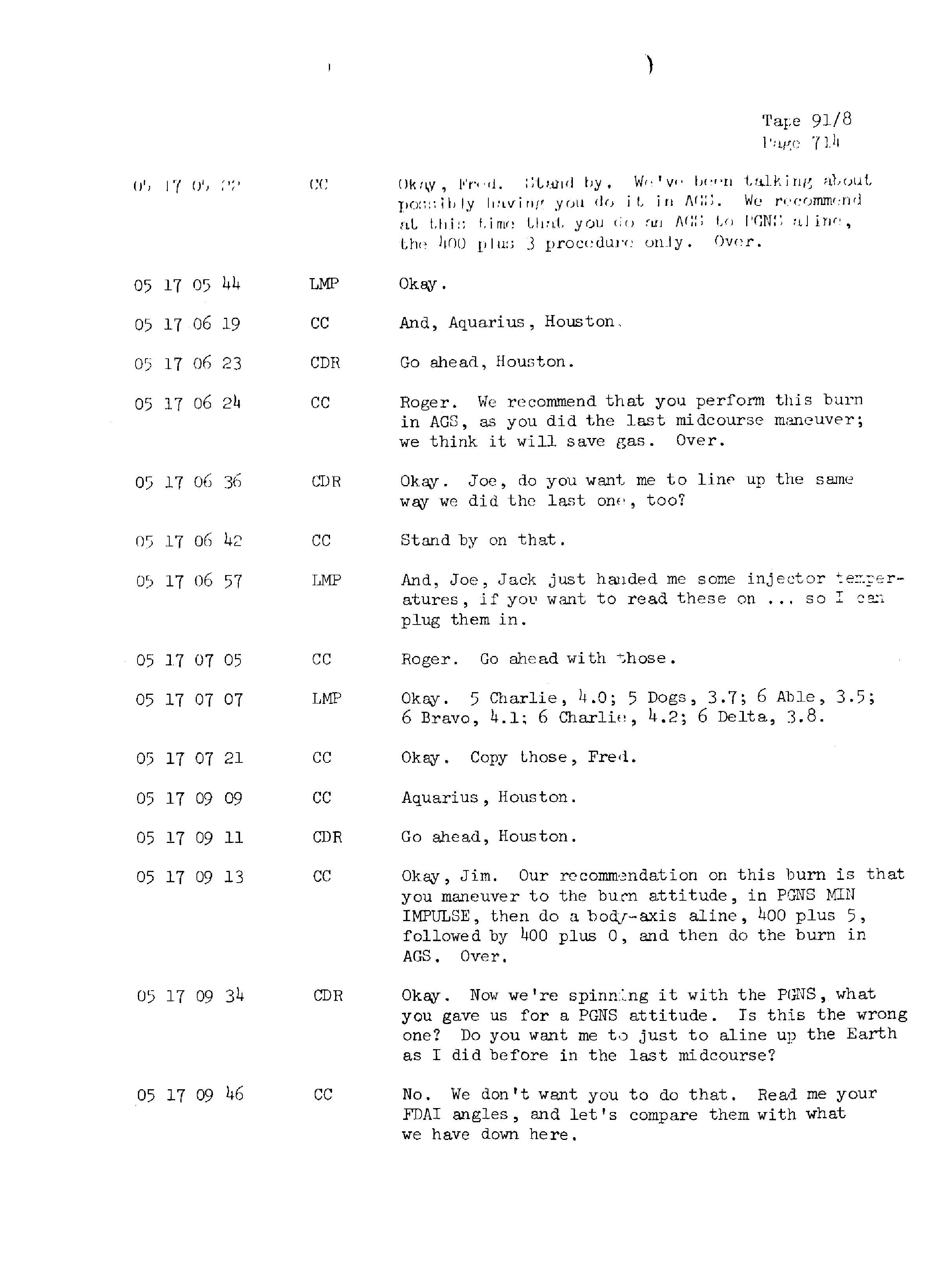 Page 721 of Apollo 13’s original transcript