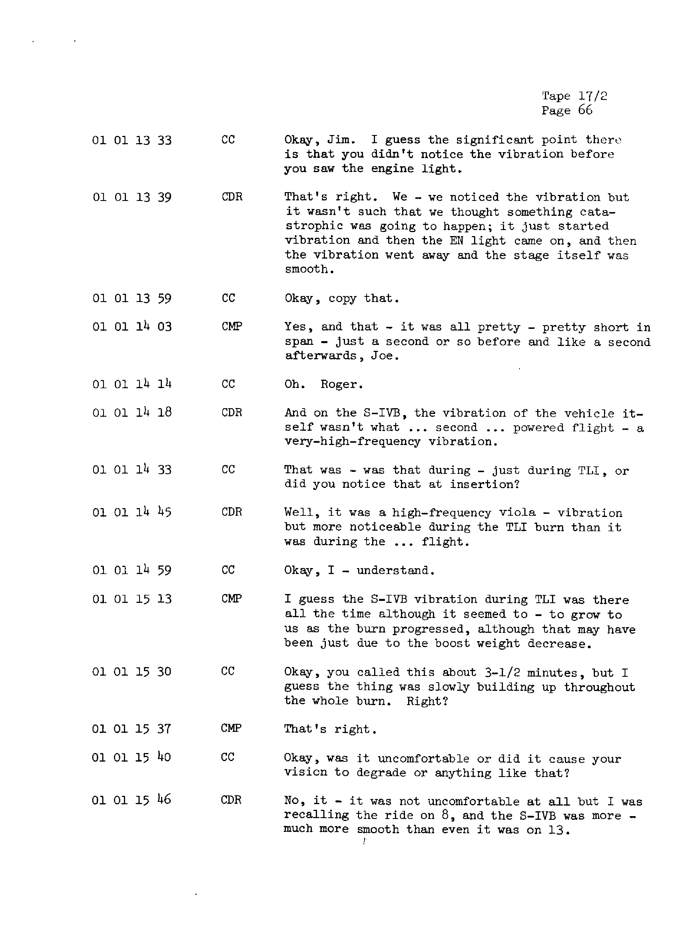 Page 73 of Apollo 13’s original transcript
