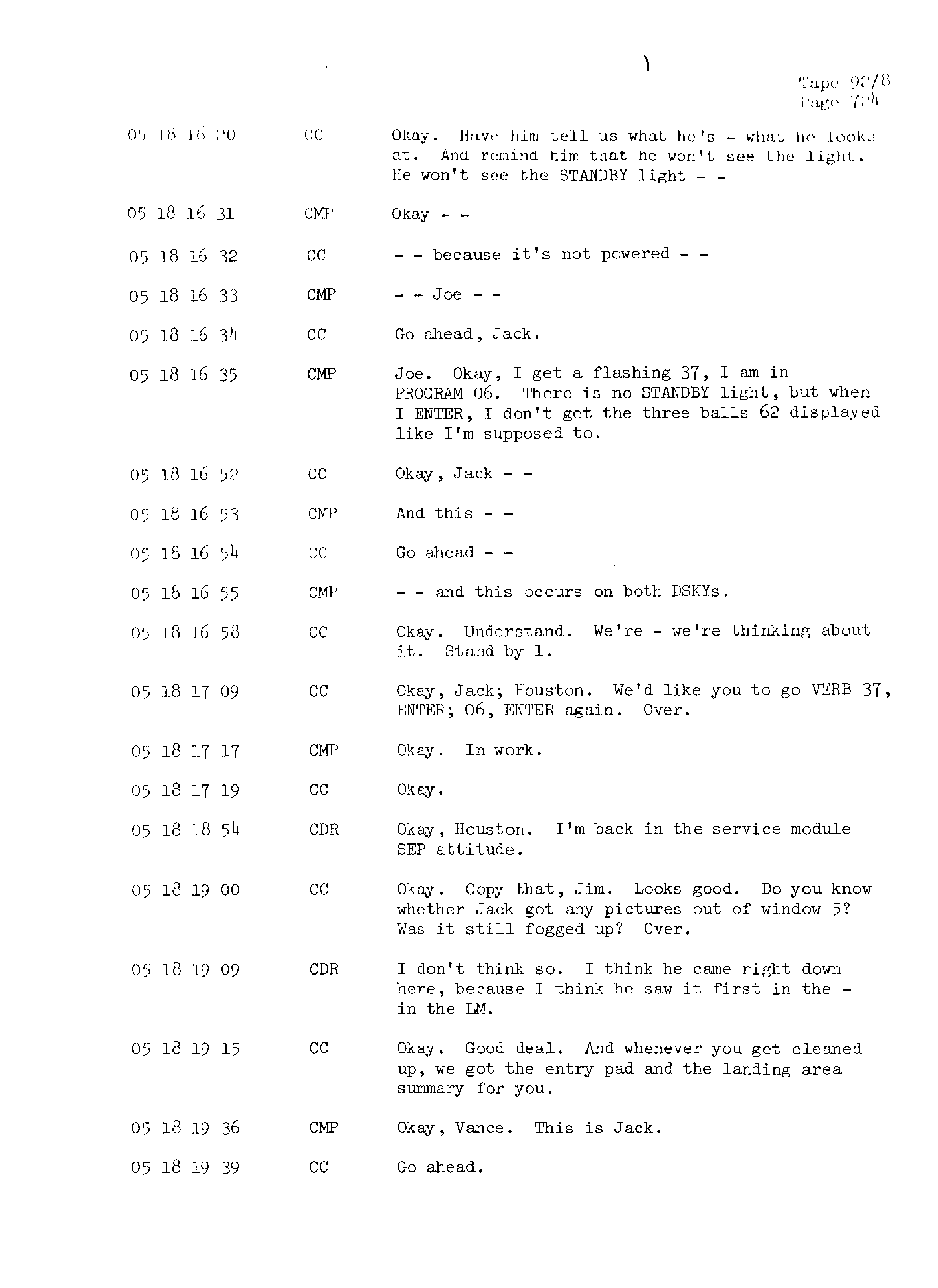 Page 731 of Apollo 13’s original transcript