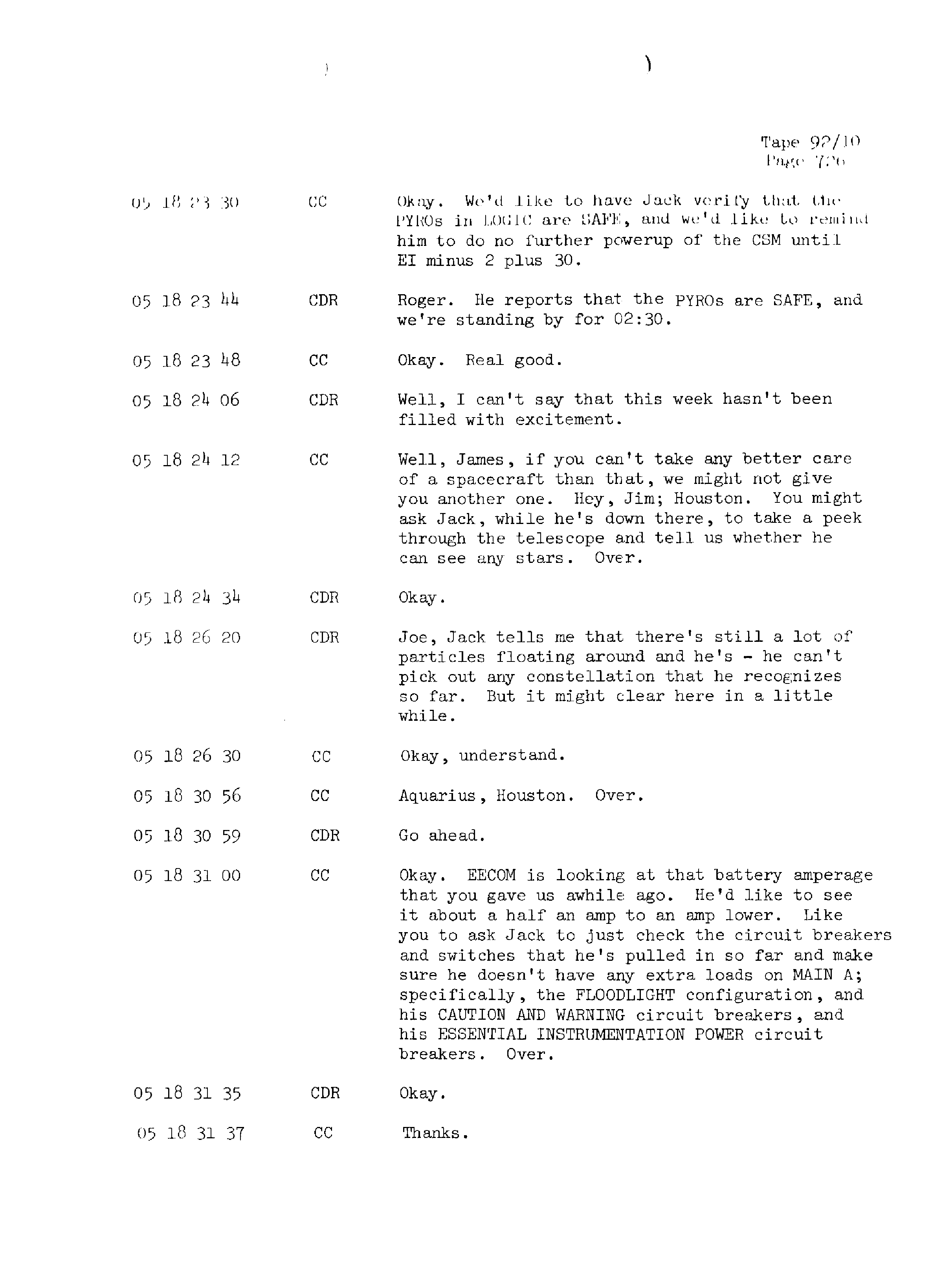 Page 733 of Apollo 13’s original transcript