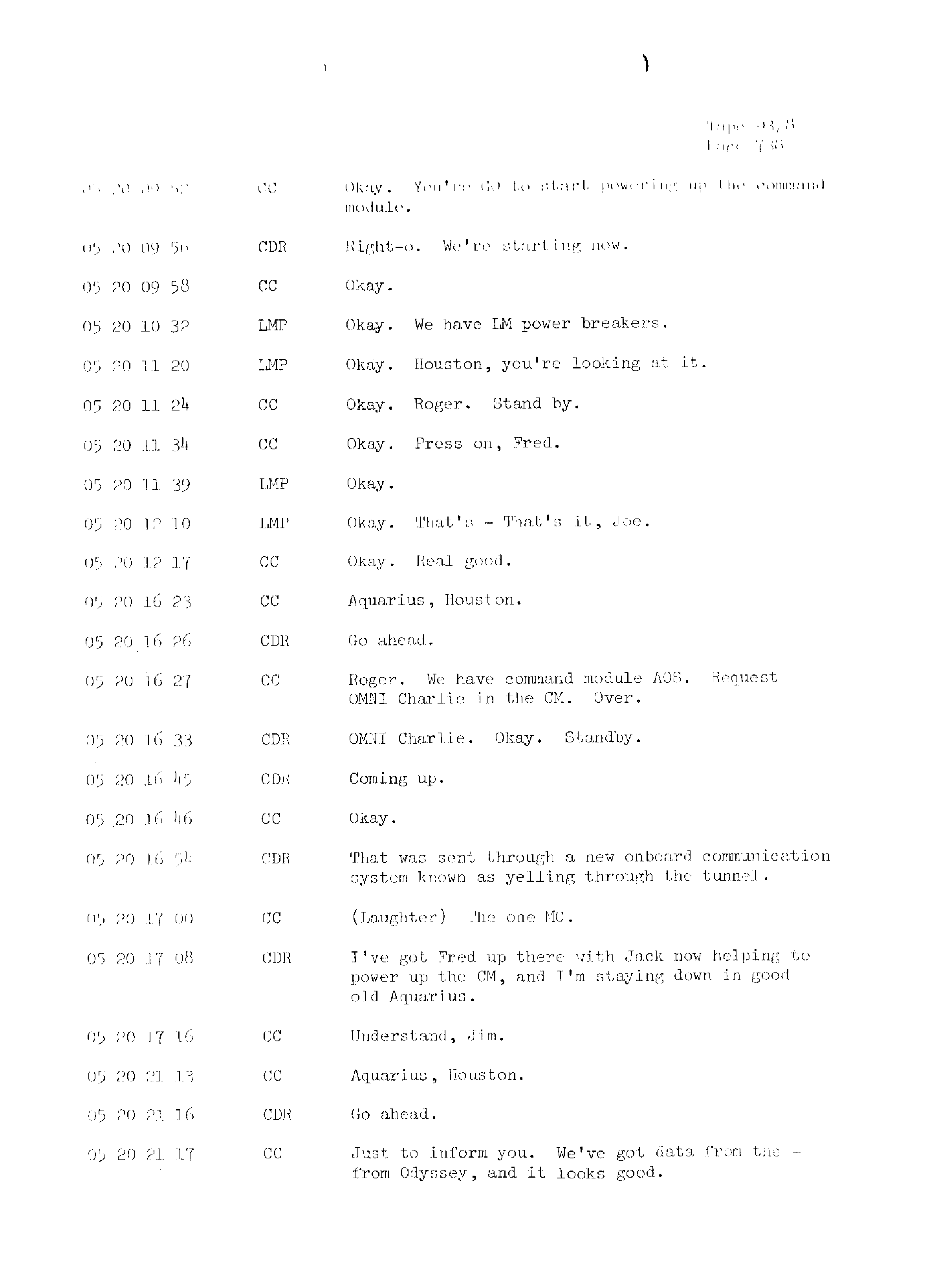 Page 745 of Apollo 13’s original transcript