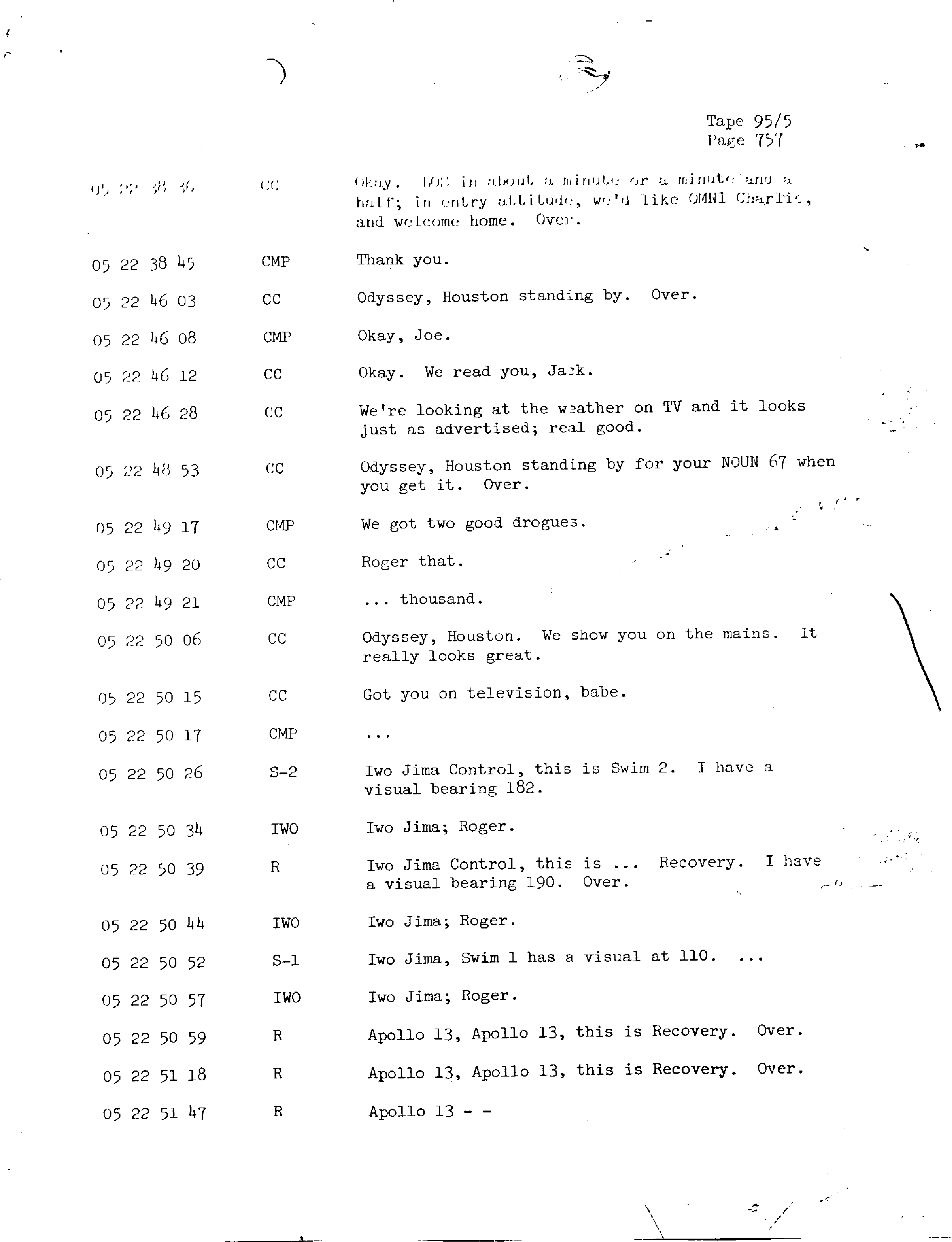 Page 764 of Apollo 13’s original transcript