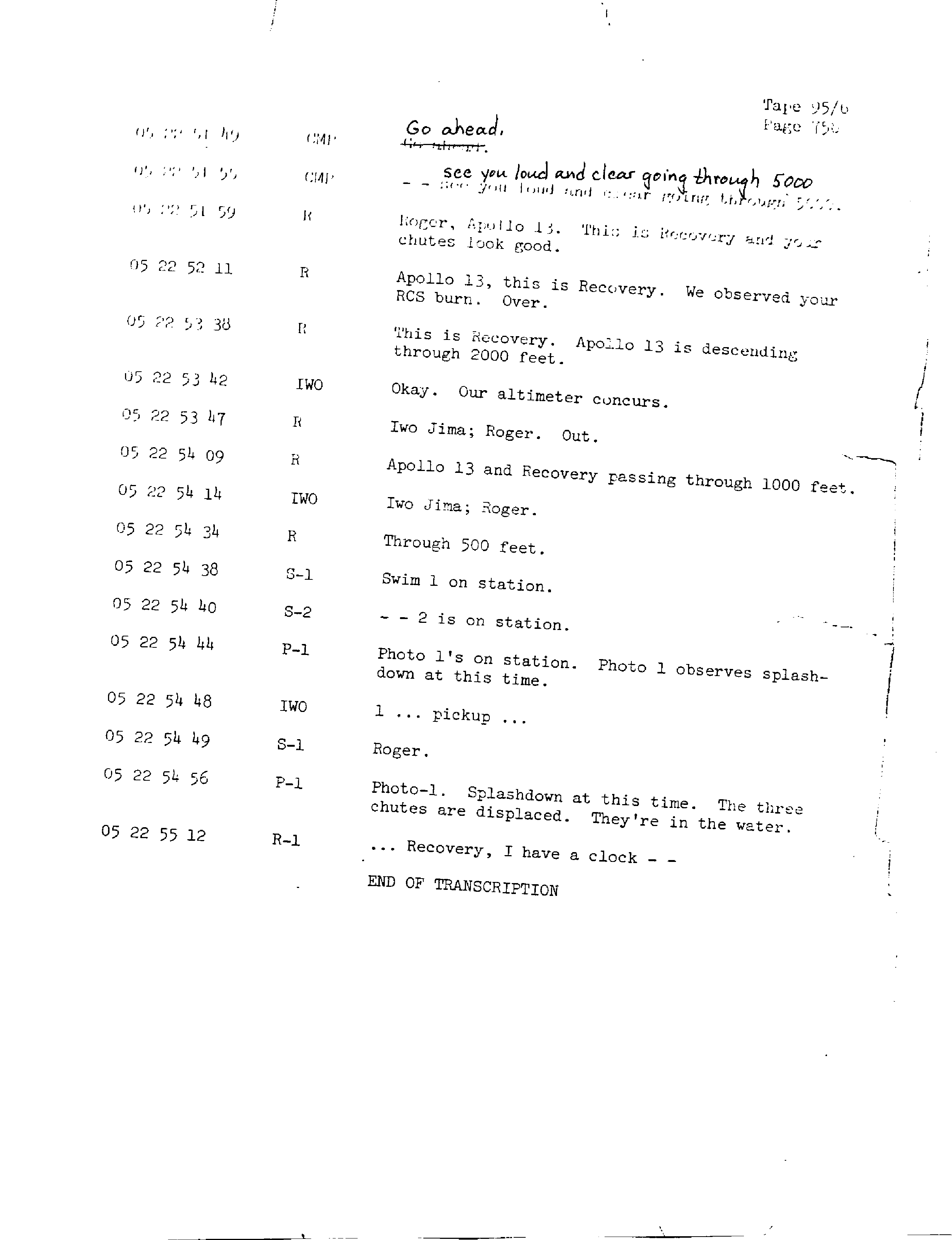 Page 765 of Apollo 13’s original transcript