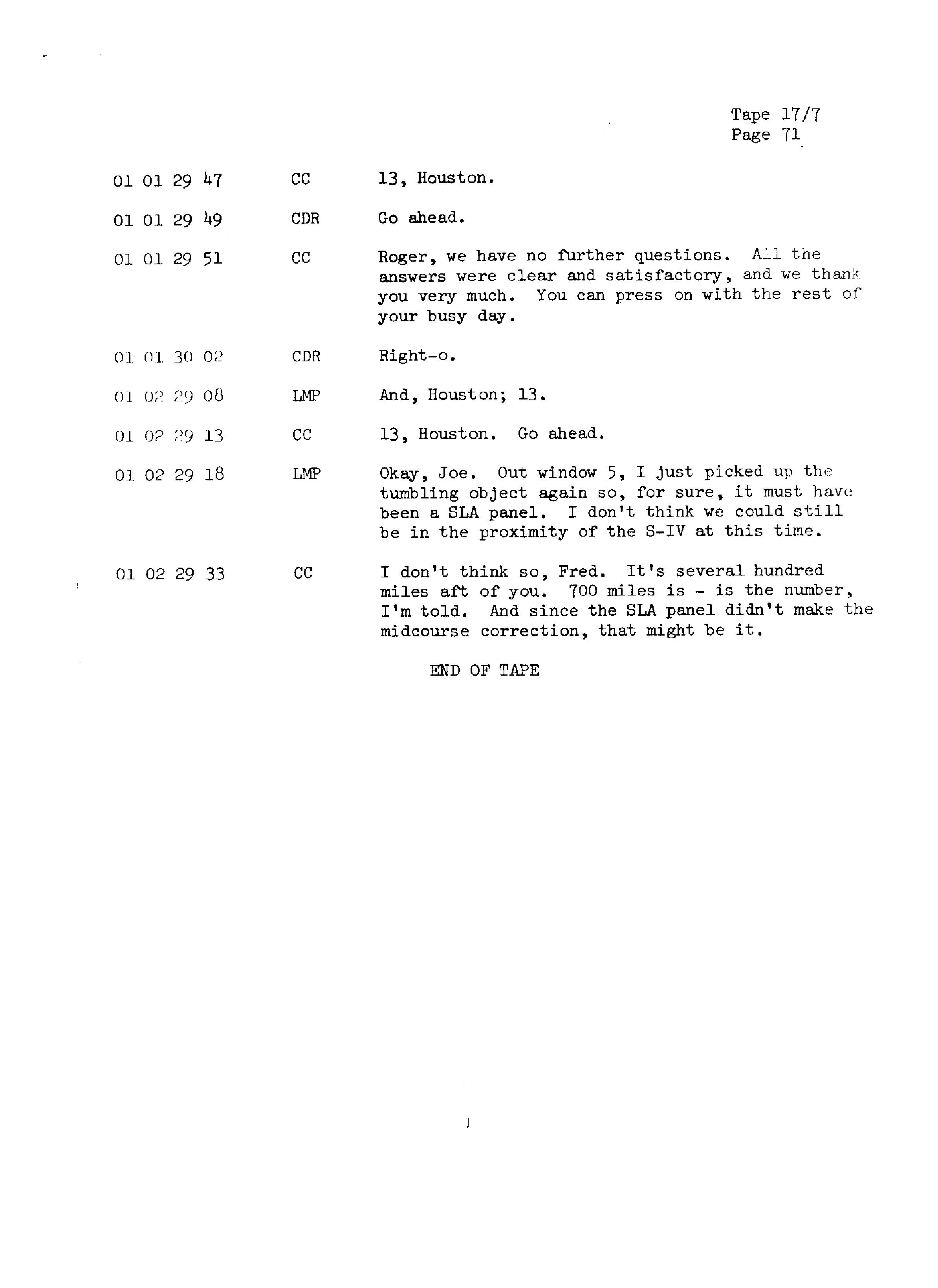 Page 78 of Apollo 13’s original transcript