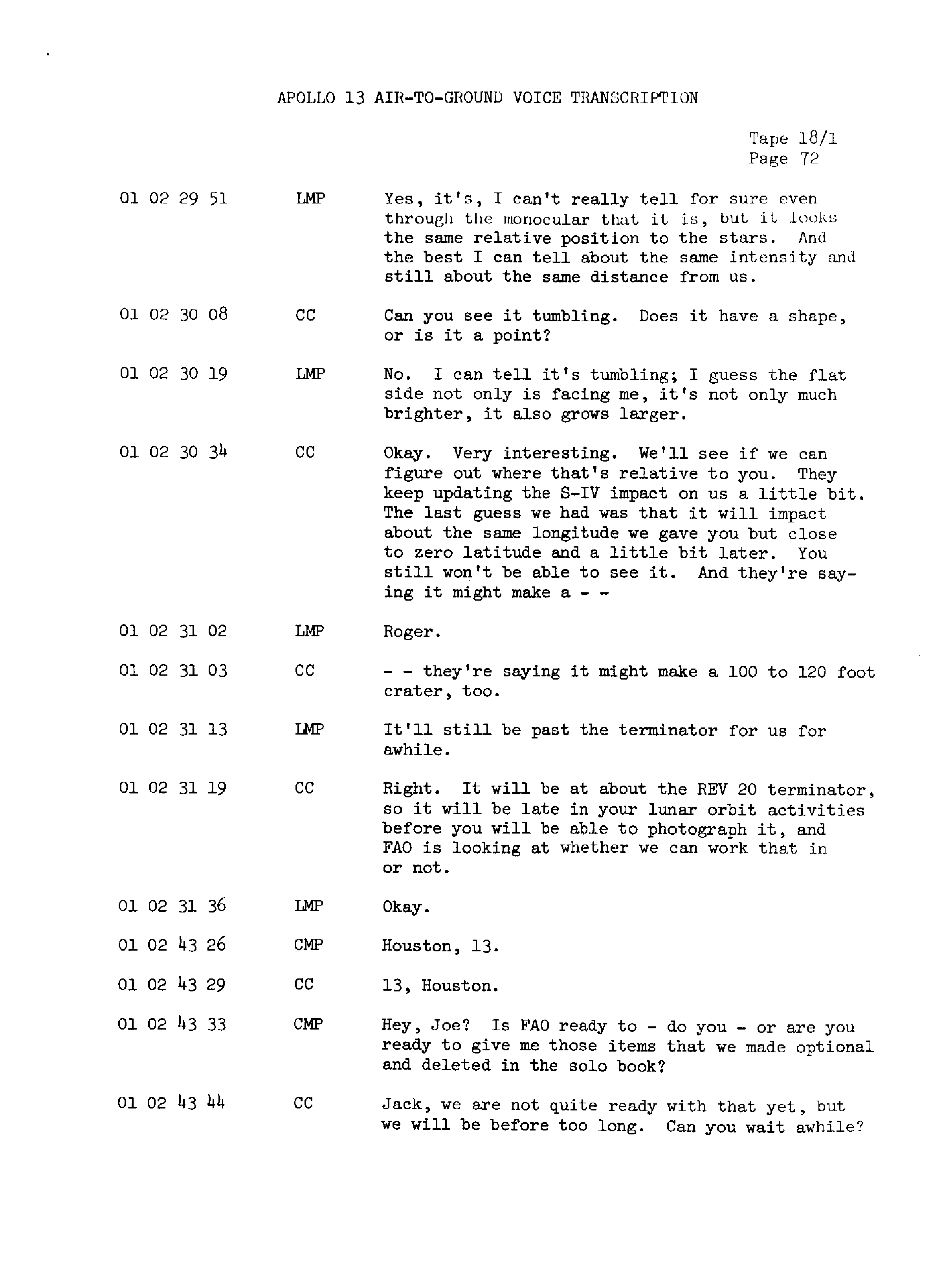 Page 79 of Apollo 13’s original transcript