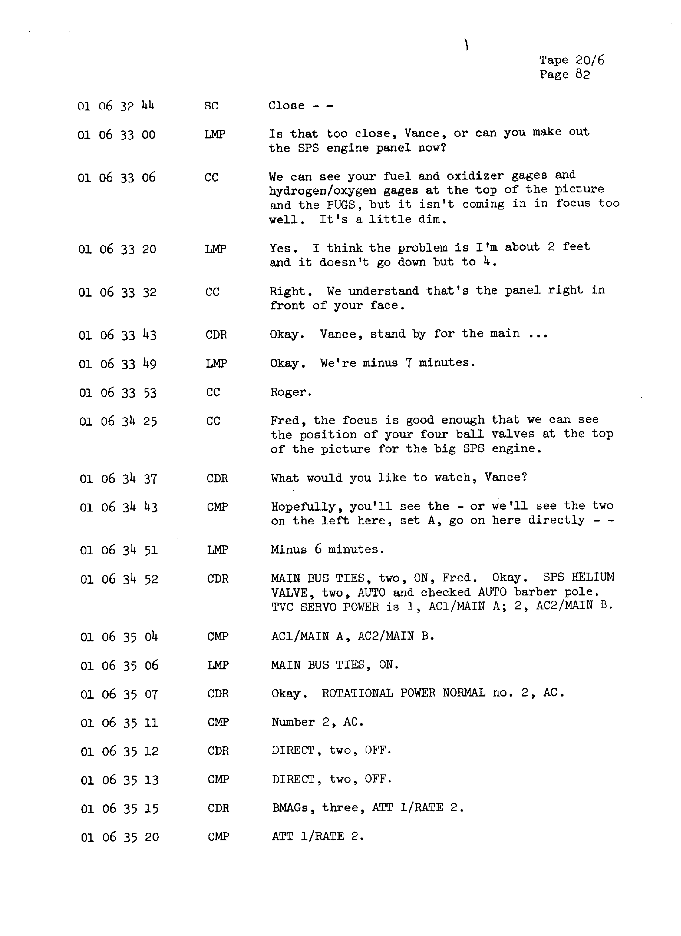 Page 89 of Apollo 13’s original transcript