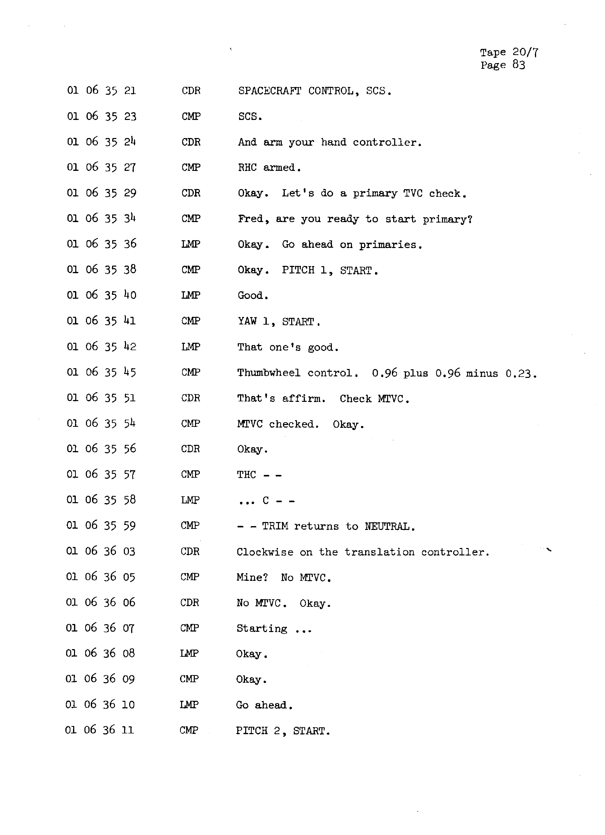 Page 90 of Apollo 13’s original transcript