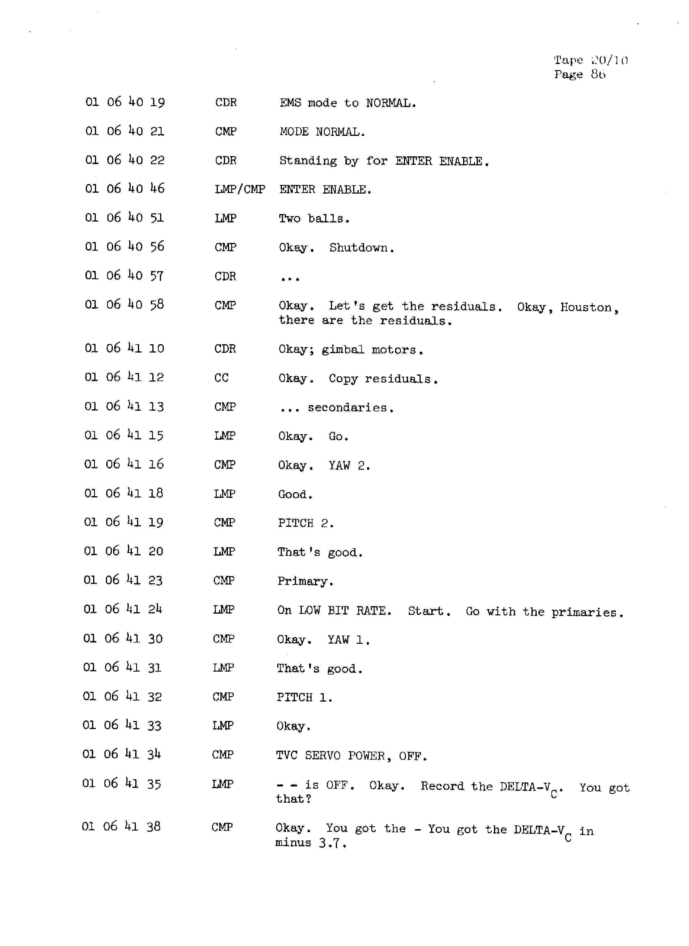 Page 93 of Apollo 13’s original transcript