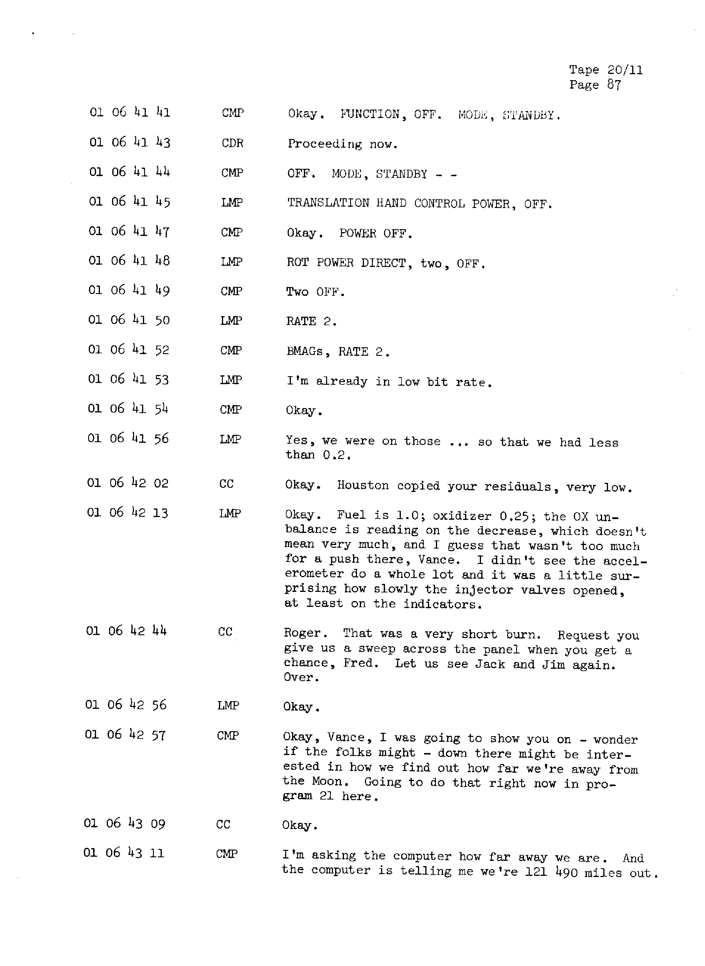 Page 94 of Apollo 13’s original transcript