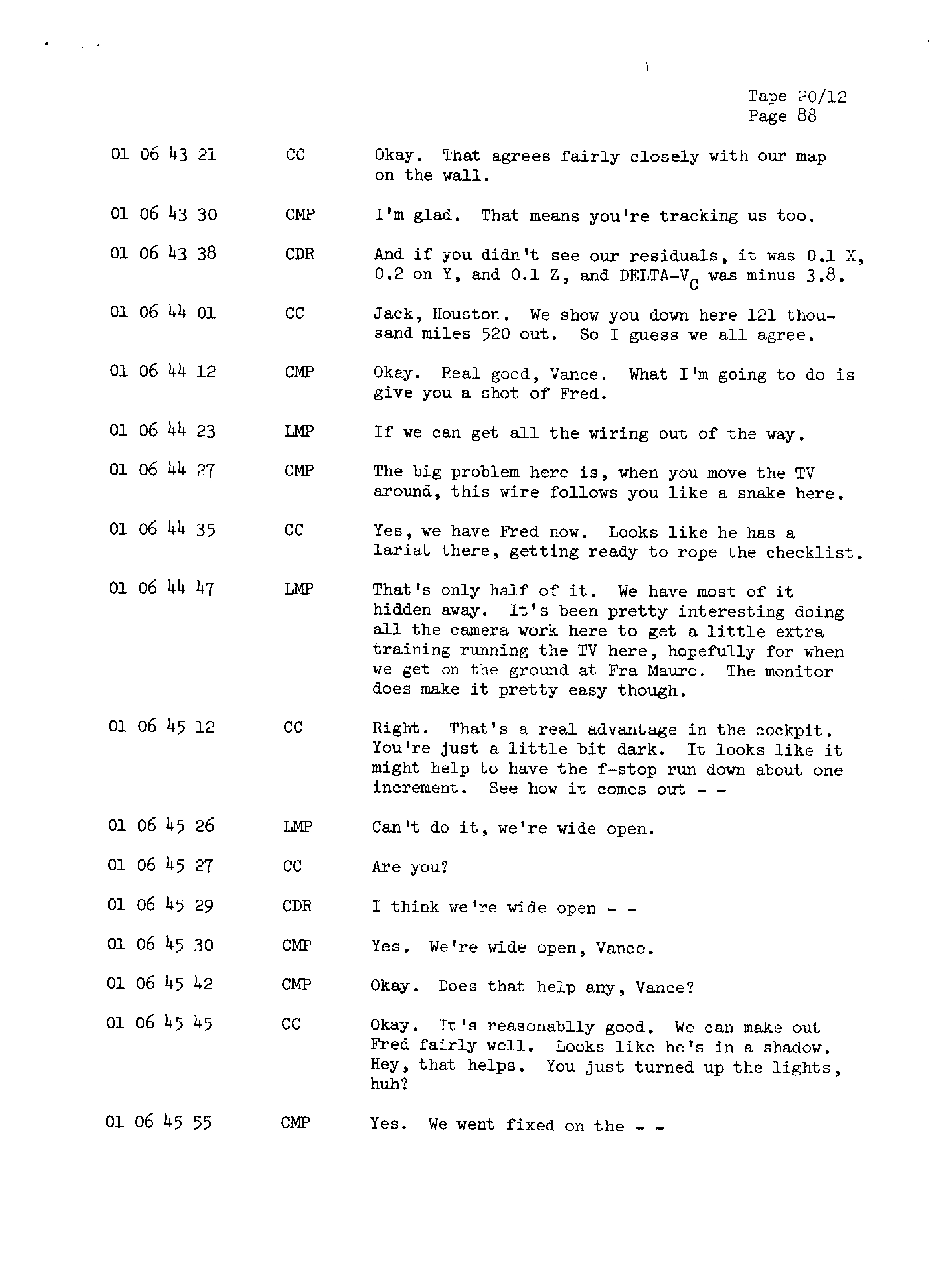 Page 95 of Apollo 13’s original transcript