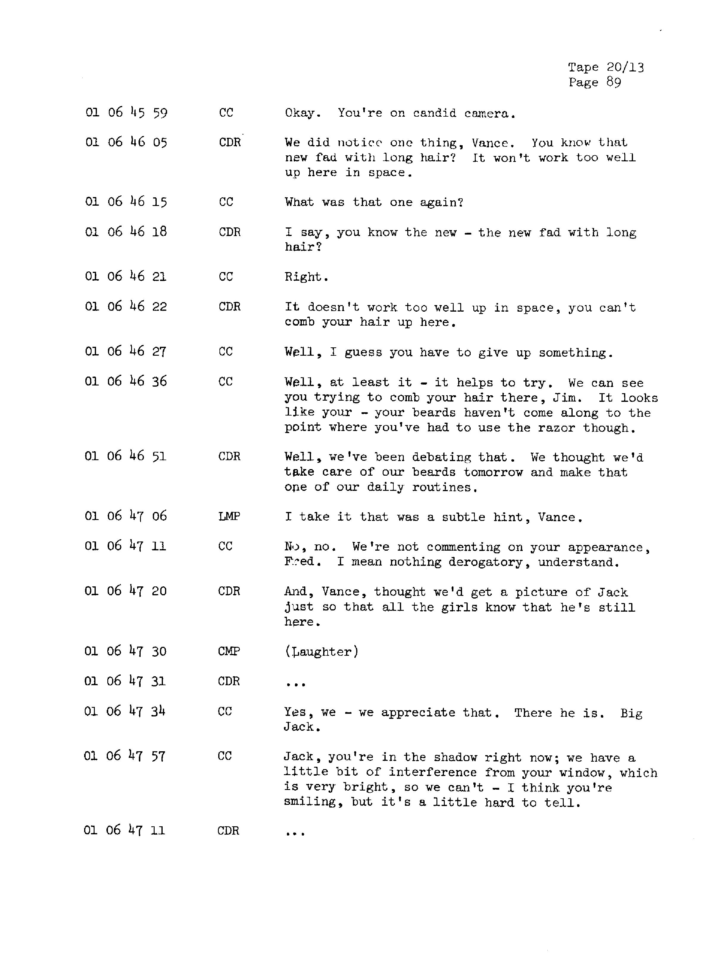 Page 96 of Apollo 13’s original transcript
